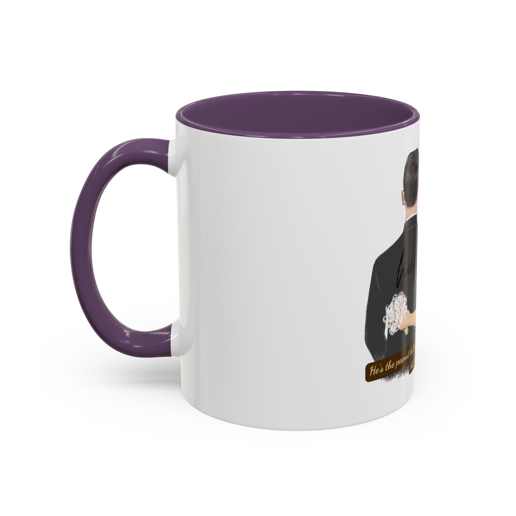 Romantic Accent Coffee Mug for Couples, Personalized Wedding Gift, Sweetheart Gift, Engagement Present, Husband Mug