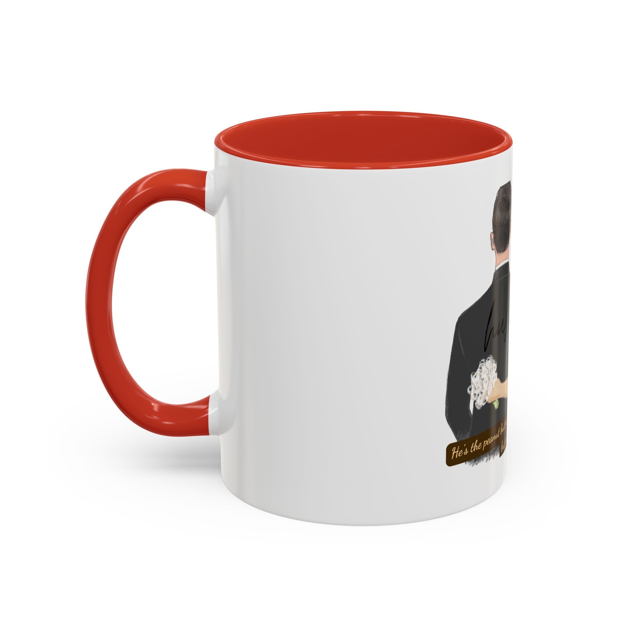 Romantic Accent Coffee Mug for Couples, Personalized Wedding Gift, Sweetheart Gift, Engagement Present, Husband Mug