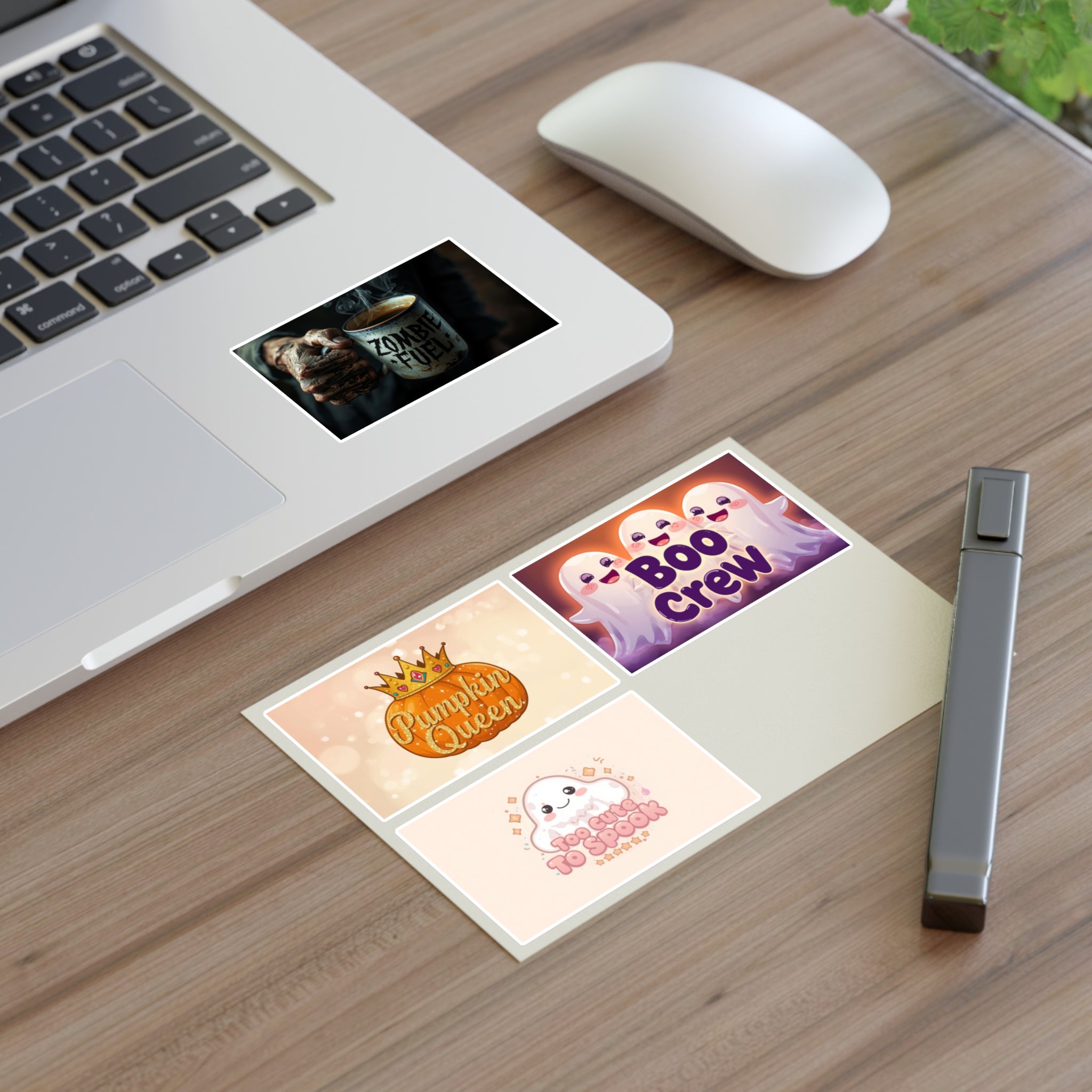 Halloween Sticker Sheets, Cute Ghost Stickers, Boo Crew Decor, Pumpkin Queen Art, Ghoul Fuel Party Decor, Witch's Brew Fun