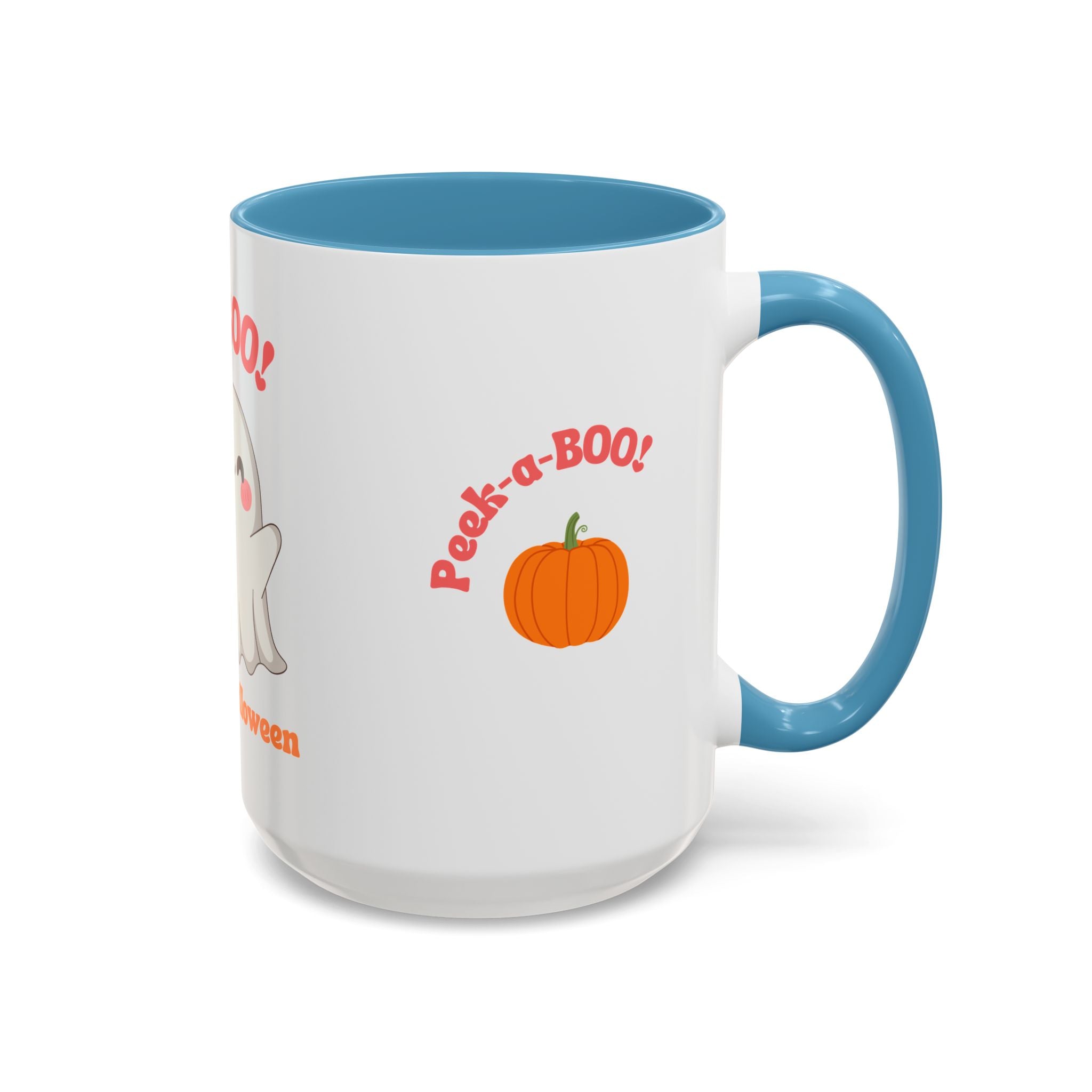 Halloween Ghost Coffee Mug - Peek-a-Boo Design, Spooky Drinkware, October Gift, Cute Mug for Coffee Lovers, Fall Decor