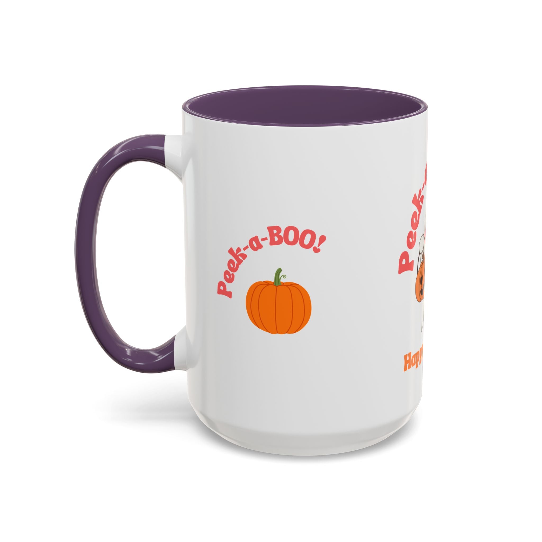Halloween Ghost Coffee Mug - Peek-a-Boo Design, Spooky Drinkware, October Gift, Cute Mug for Coffee Lovers, Fall Decor