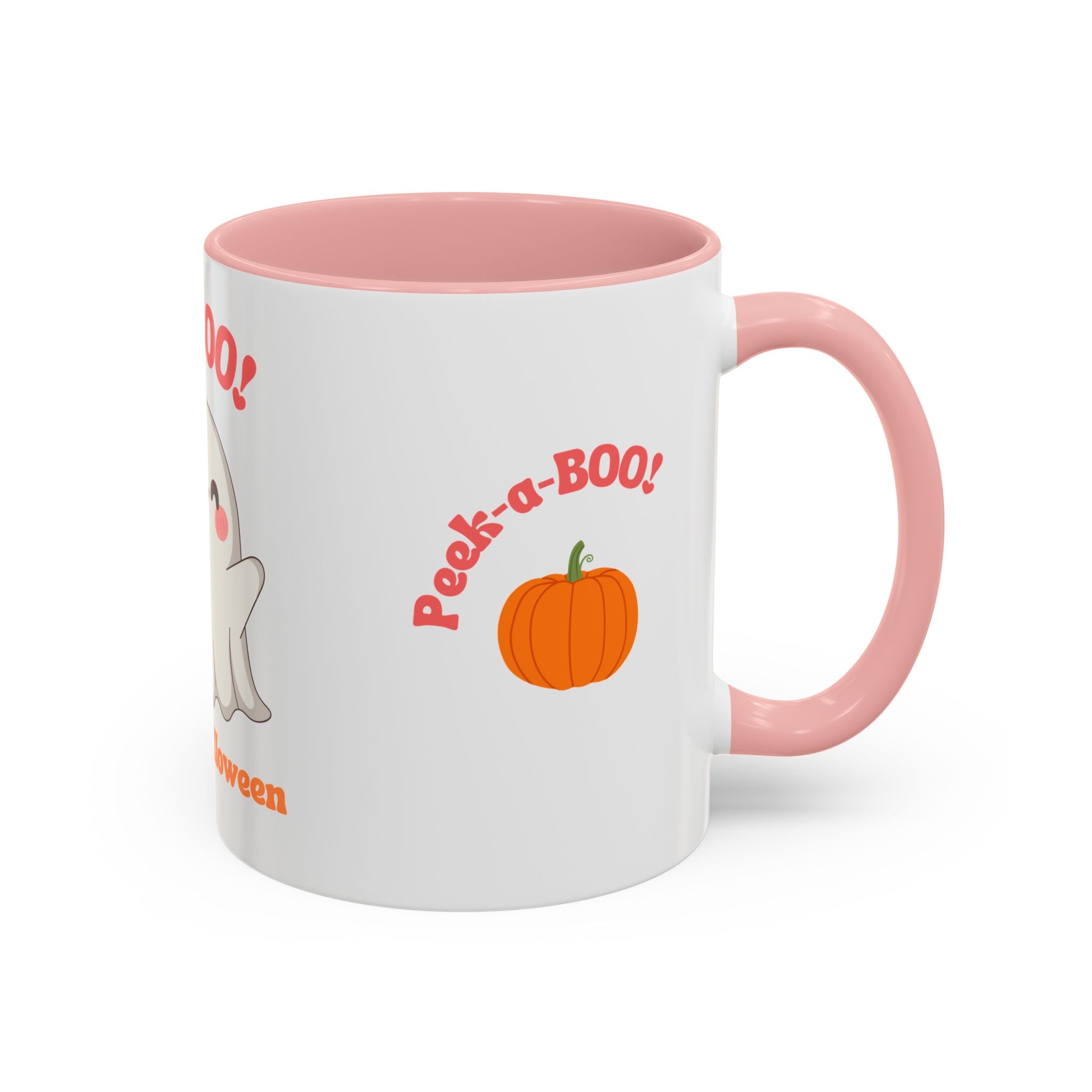 Halloween Ghost Coffee Mug - Peek-a-Boo Design, Spooky Drinkware, October Gift, Cute Mug for Coffee Lovers, Fall Decor