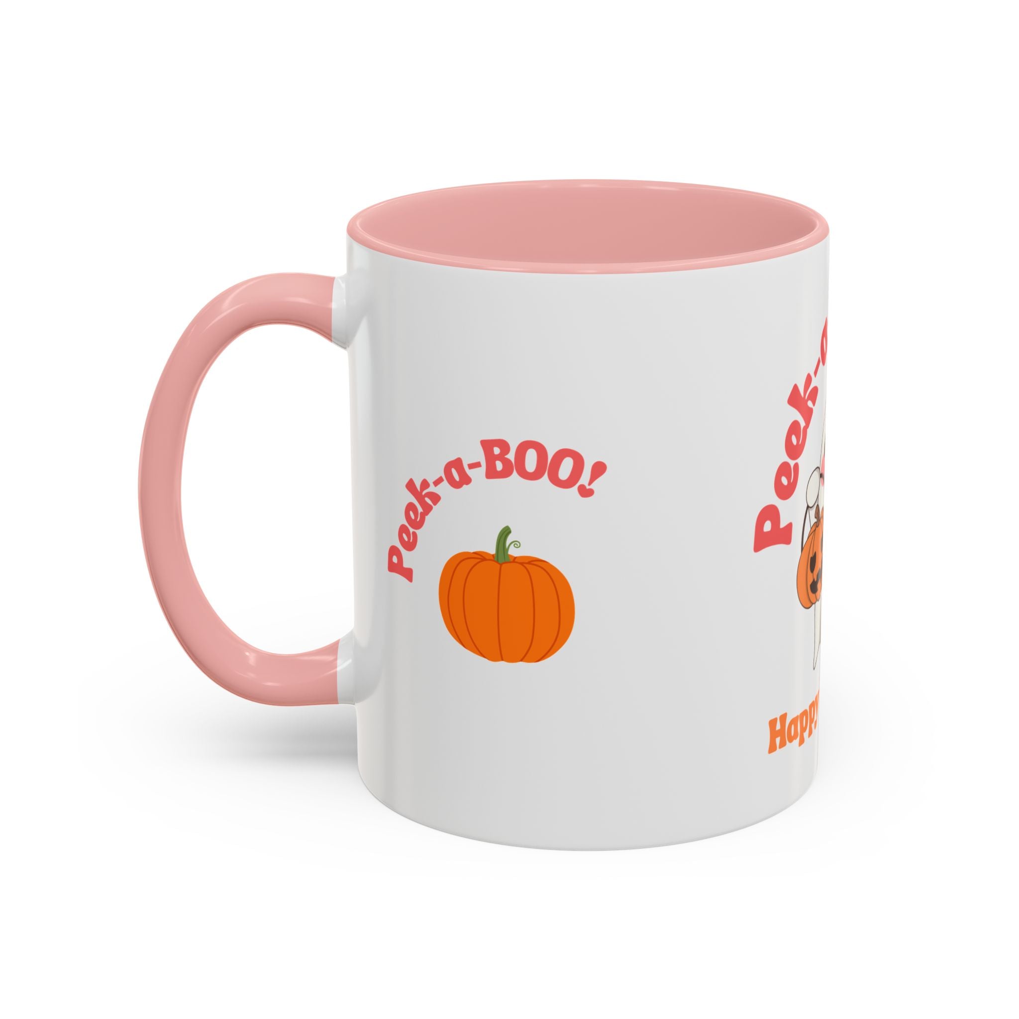 Halloween Ghost Coffee Mug - Peek-a-Boo Design, Spooky Drinkware, October Gift, Cute Mug for Coffee Lovers, Fall Decor