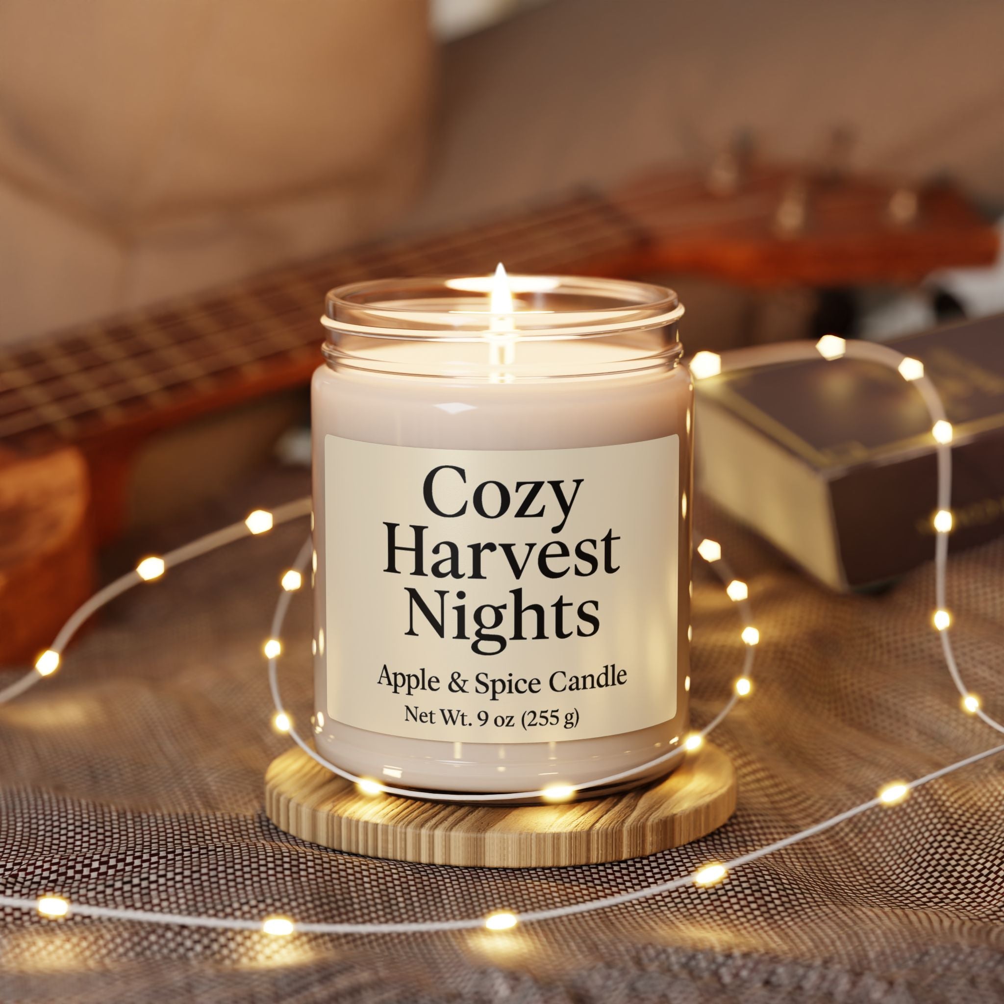 Cozy Harvest Nights Candle Apple & Spice Scented Soy Candle