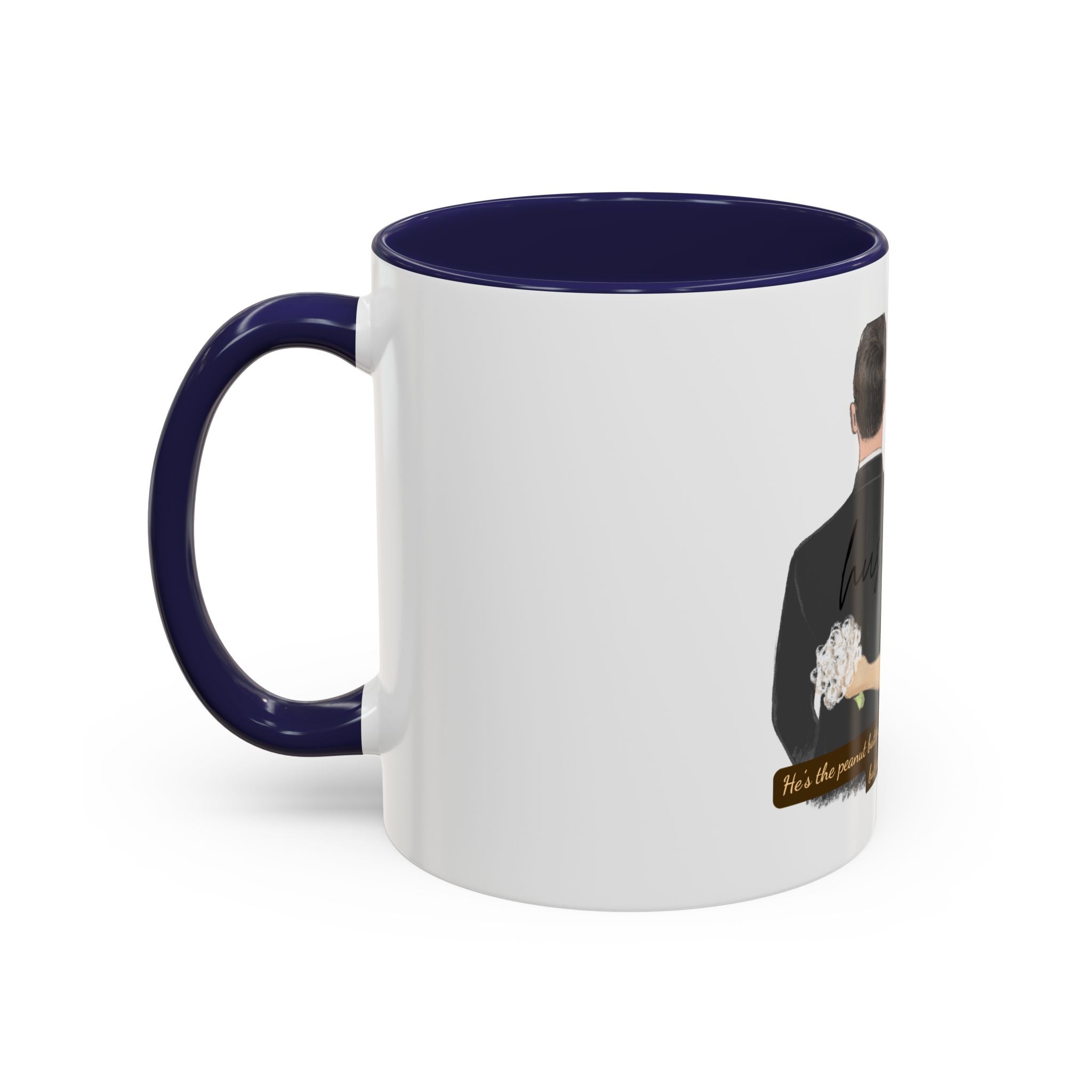 Romantic Accent Coffee Mug for Couples, Personalized Wedding Gift, Sweetheart Gift, Engagement Present, Husband Mug