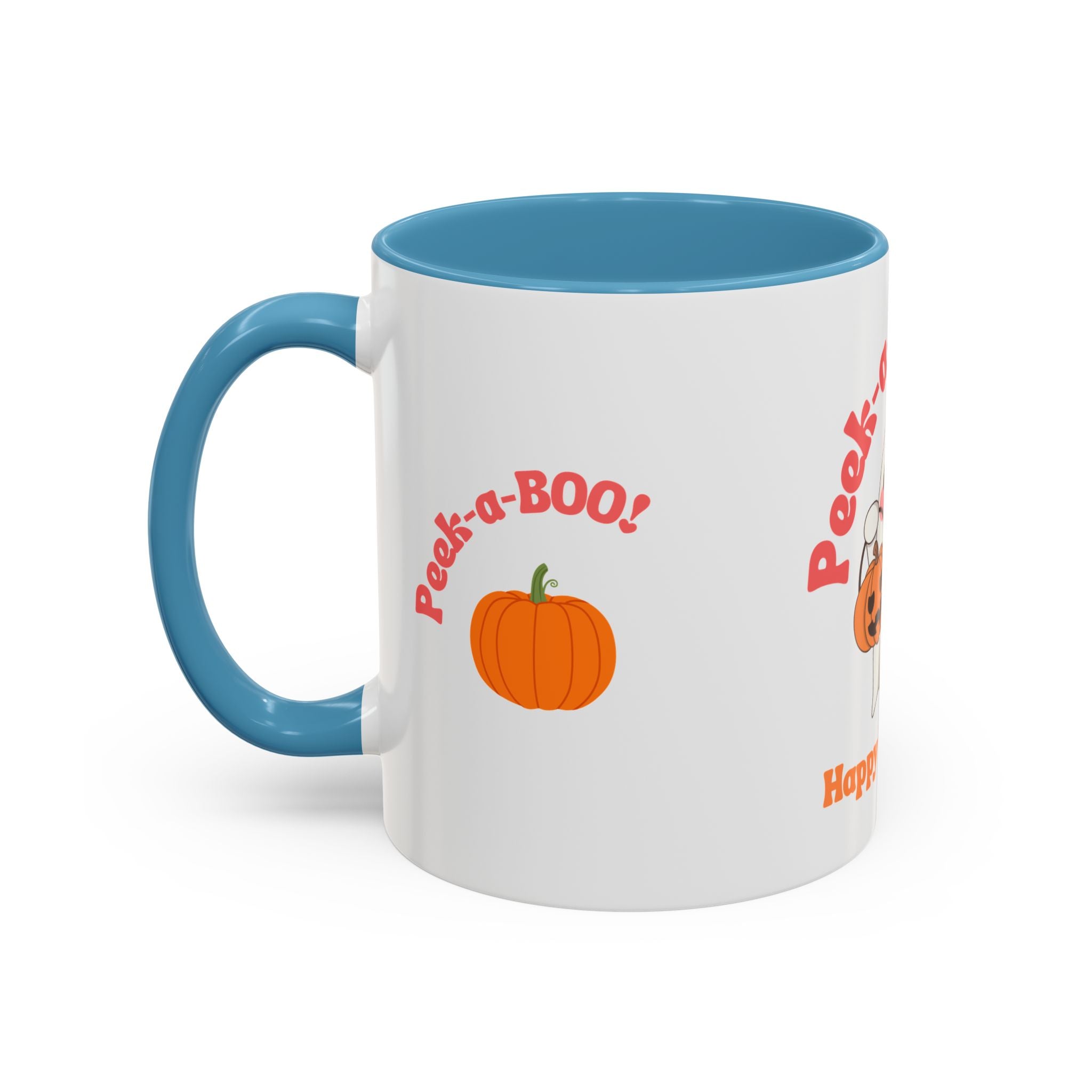 Halloween Ghost Coffee Mug - Peek-a-Boo Design, Spooky Drinkware, October Gift, Cute Mug for Coffee Lovers, Fall Decor