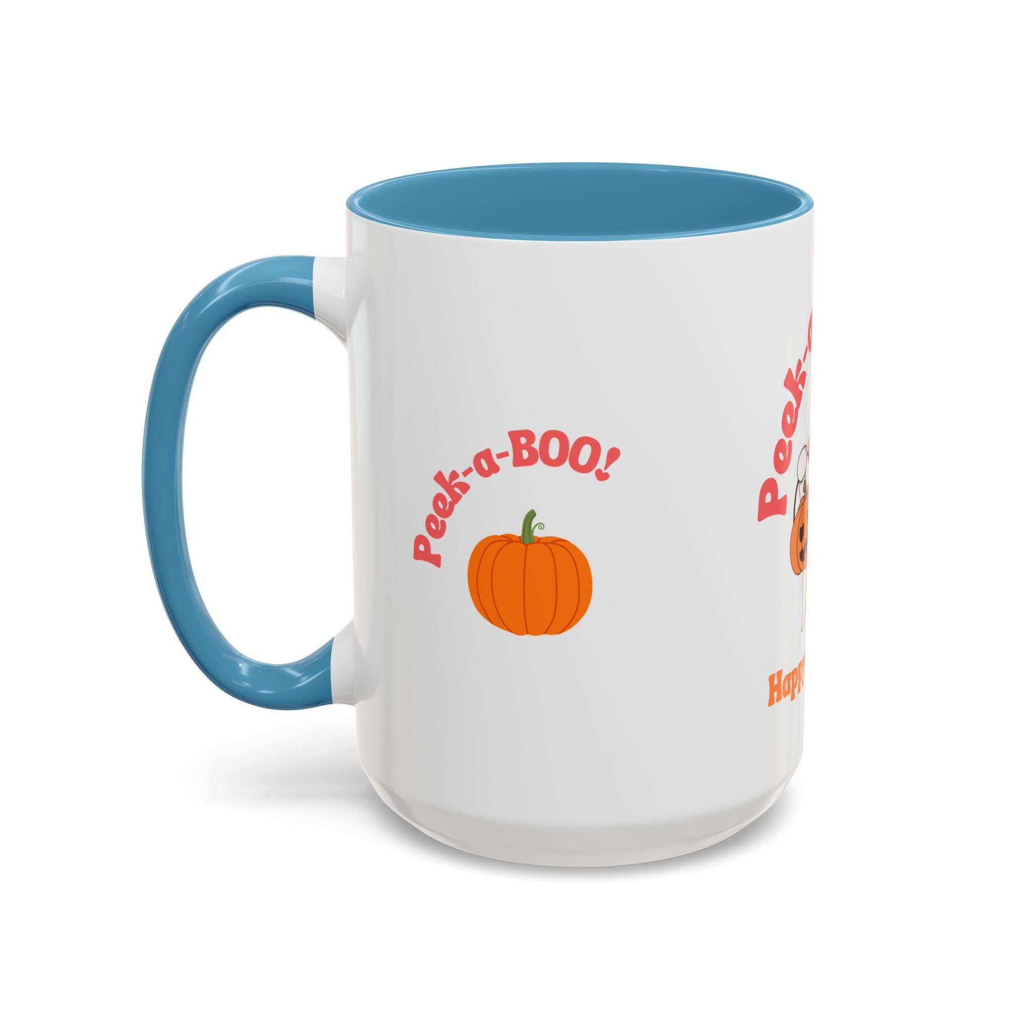 Halloween Ghost Coffee Mug - Peek-a-Boo Design, Spooky Drinkware, October Gift, Cute Mug for Coffee Lovers, Fall Decor
