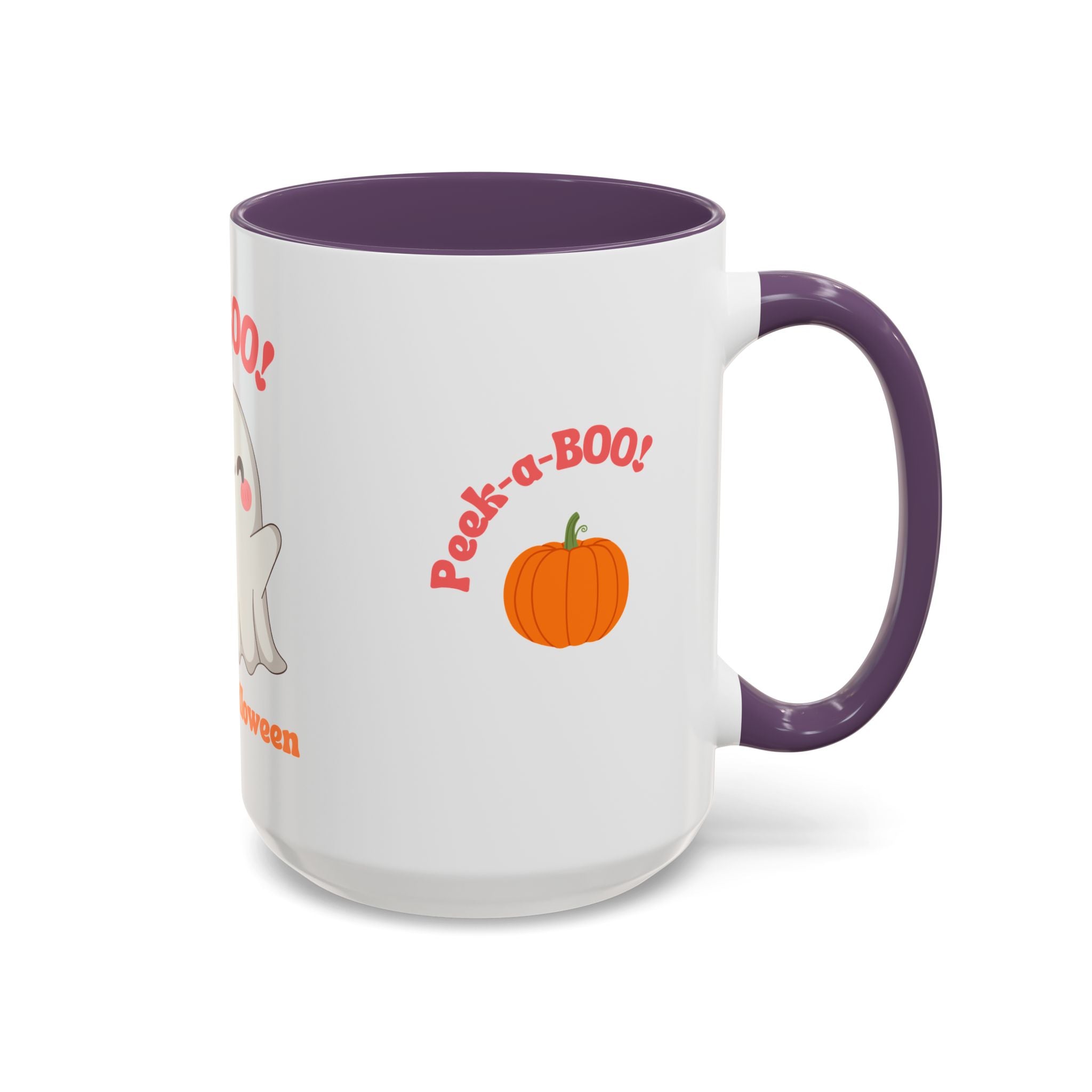 Halloween Ghost Coffee Mug - Peek-a-Boo Design, Spooky Drinkware, October Gift, Cute Mug for Coffee Lovers, Fall Decor