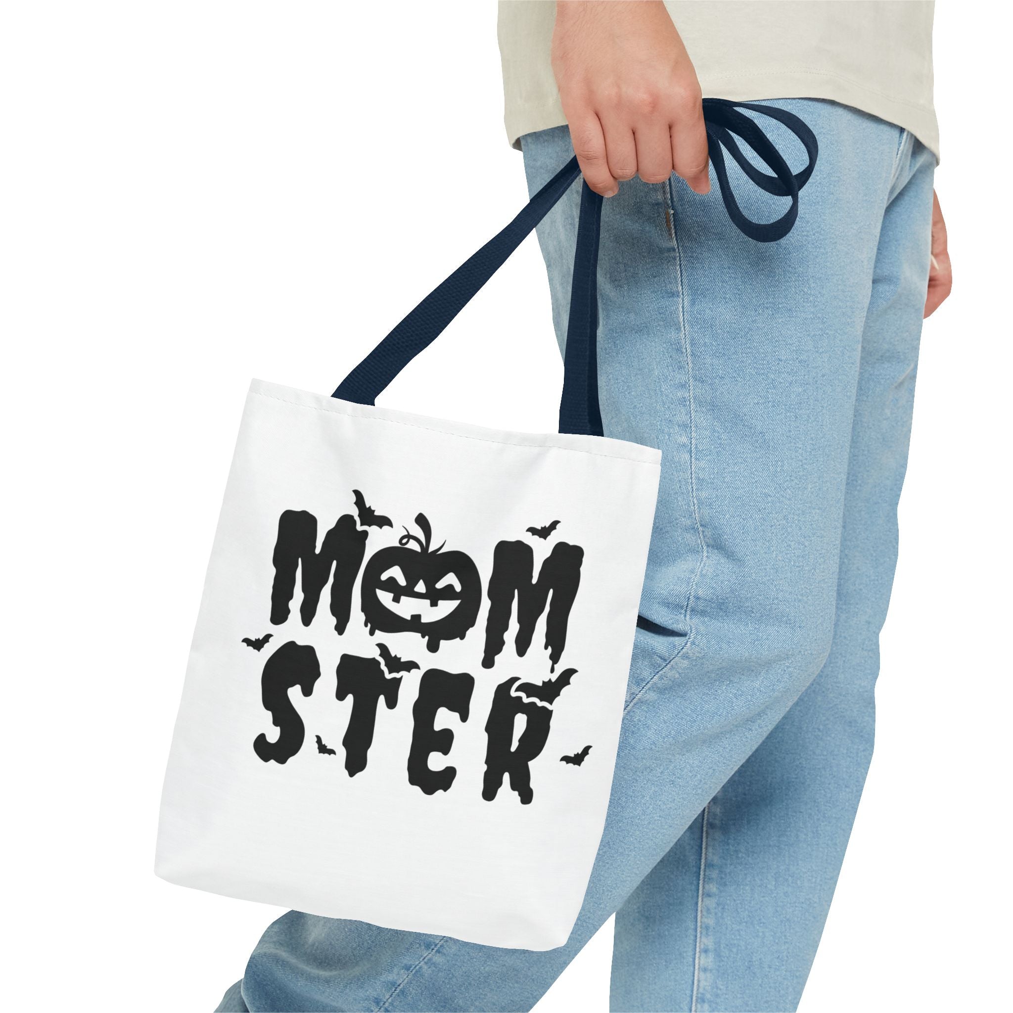 Halloween Tote Bag - Spooky Spirit, Trick or Treat Bag, Momster Design, Ghost Halloween Tote, Fall Festival Accessory