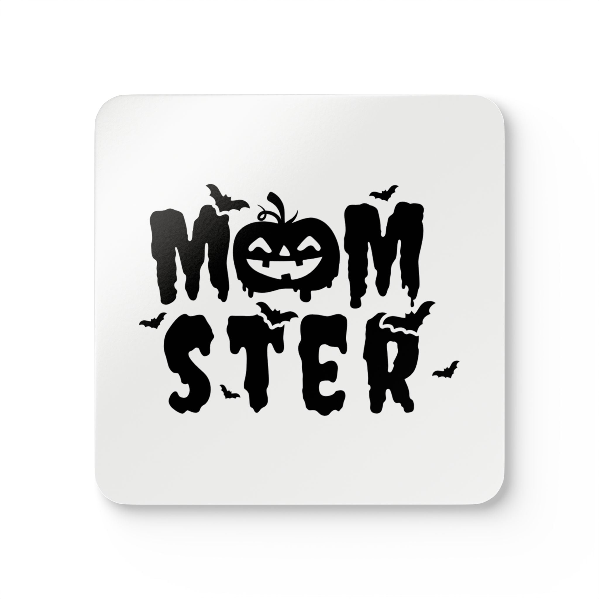 Halloween Momster Cork Coaster Set, Halloween Decor, Party Gift, Rustic Kitchen, Home Bar Accessory, Eco-Friendly Coasters