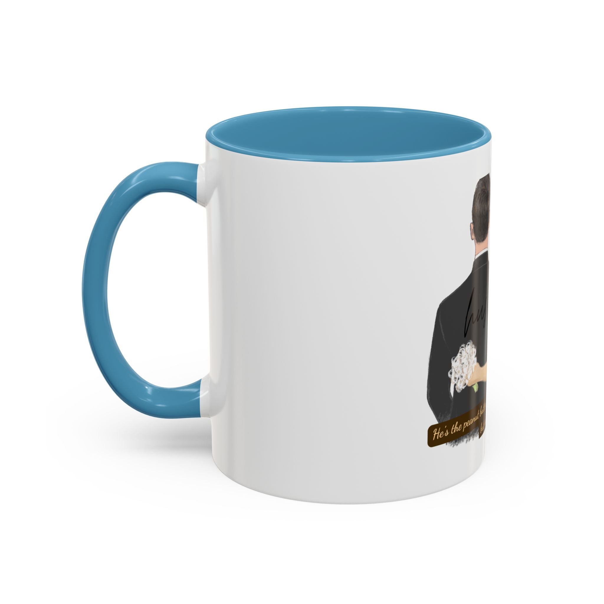 Romantic Accent Coffee Mug for Couples, Personalized Wedding Gift, Sweetheart Gift, Engagement Present, Husband Mug