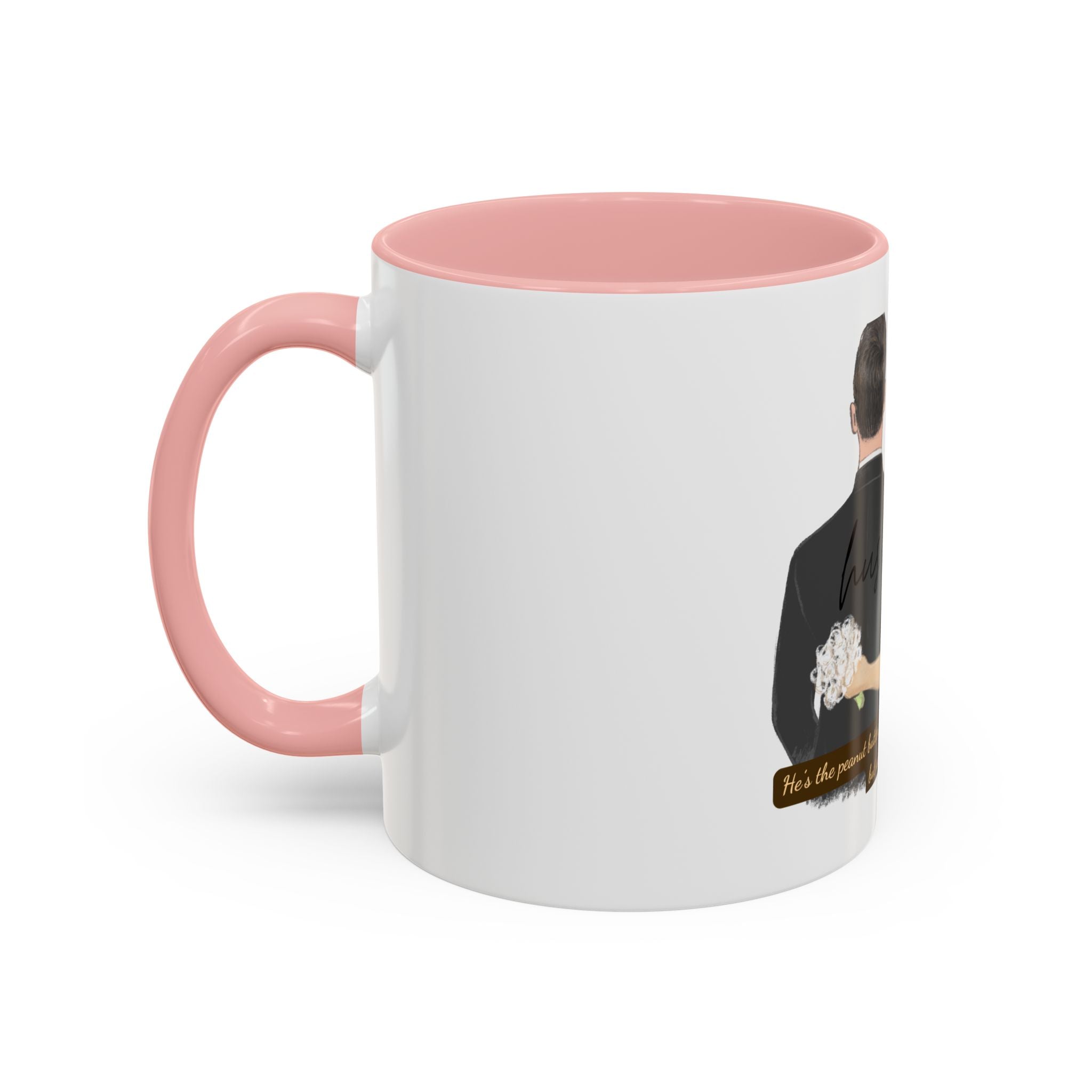 Romantic Accent Coffee Mug for Couples, Personalized Wedding Gift, Sweetheart Gift, Engagement Present, Husband Mug