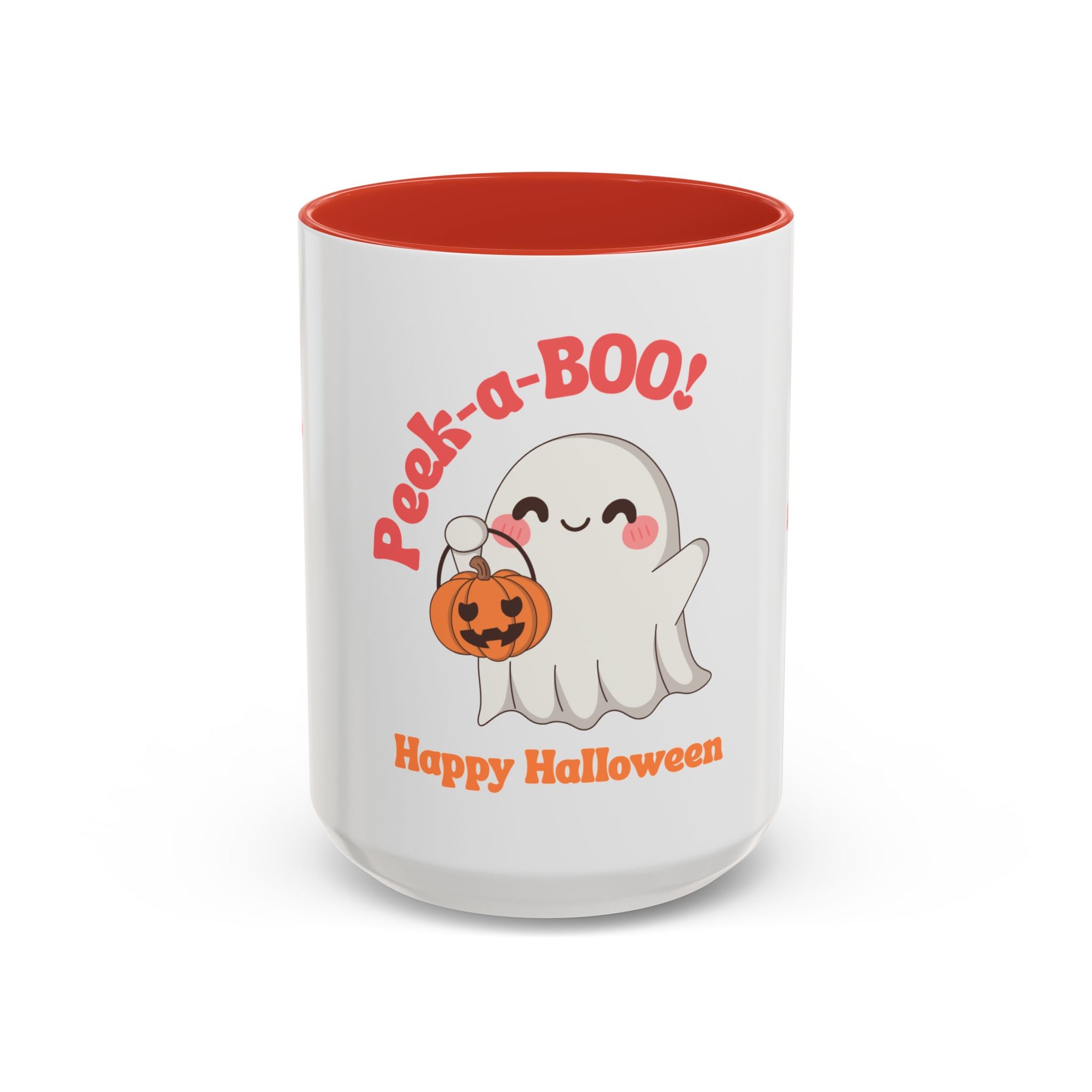 Halloween Ghost Coffee Mug - Peek-a-Boo Design, Spooky Drinkware, October Gift, Cute Mug for Coffee Lovers, Fall Decor