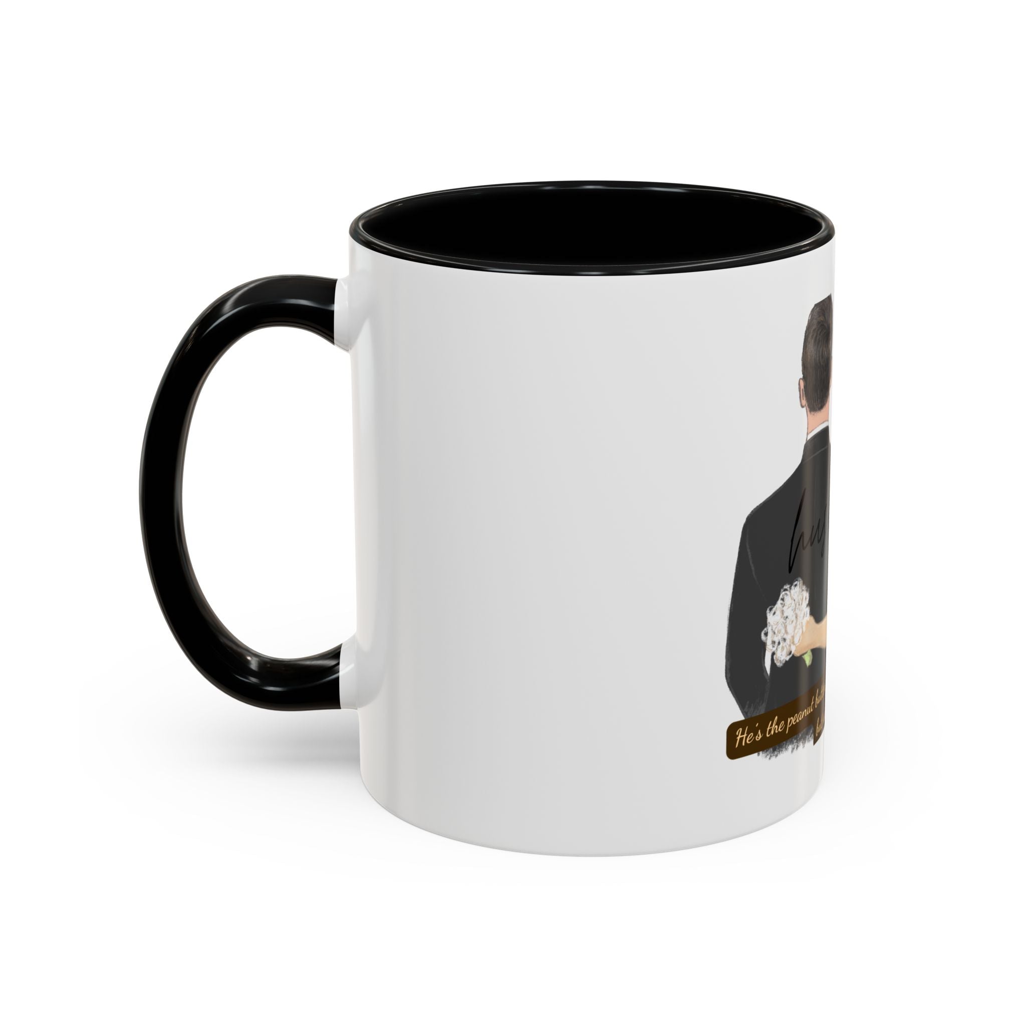 Romantic Accent Coffee Mug for Couples, Personalized Wedding Gift, Sweetheart Gift, Engagement Present, Husband Mug