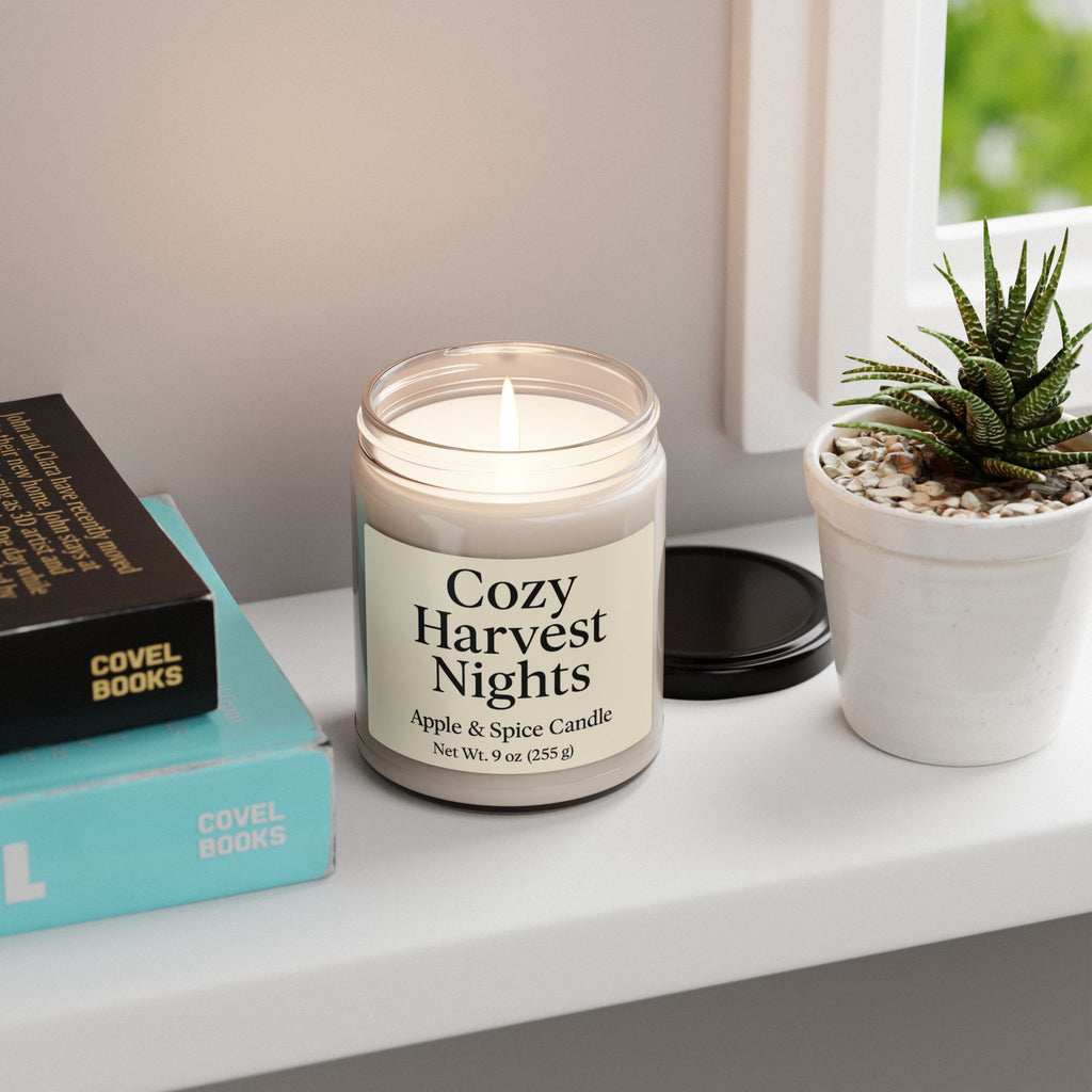 Cozy Harvest Nights Candle Apple & Spice Scented Soy Candle