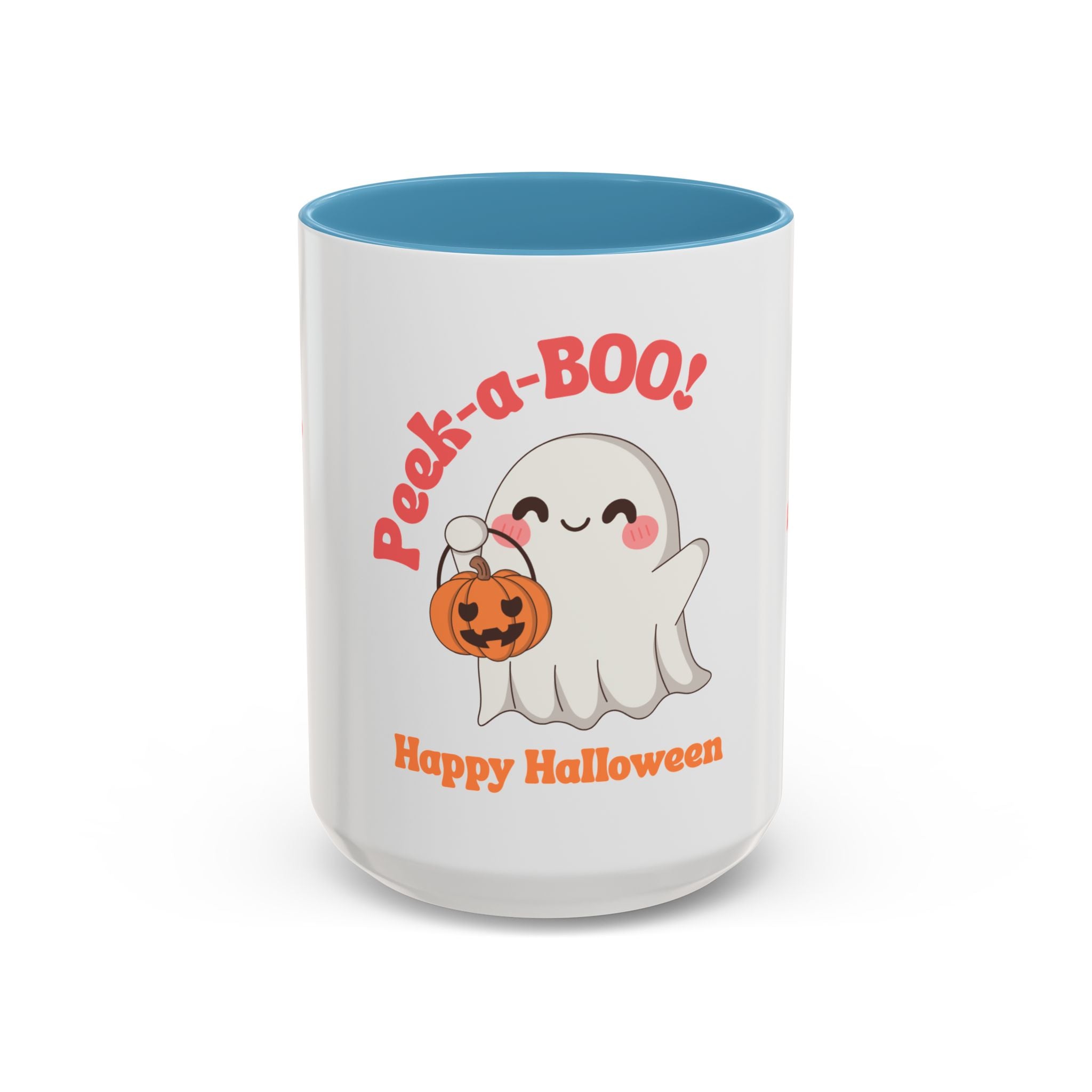 Halloween Ghost Coffee Mug - Peek-a-Boo Design, Spooky Drinkware, October Gift, Cute Mug for Coffee Lovers, Fall Decor