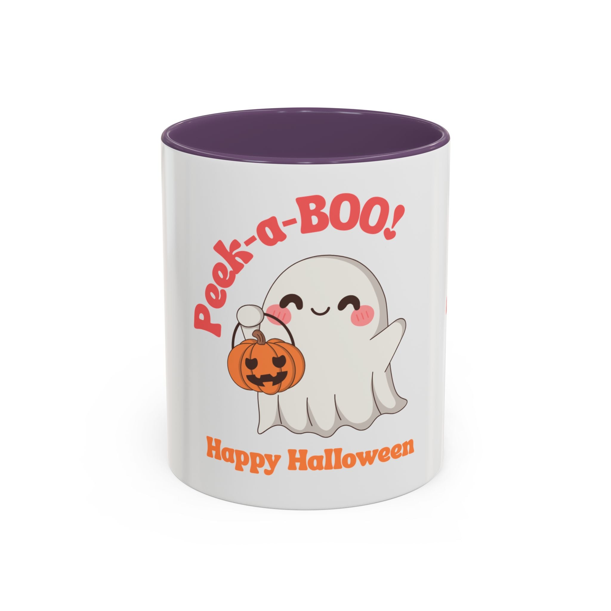 Halloween Ghost Coffee Mug - Peek-a-Boo Design, Spooky Drinkware, October Gift, Cute Mug for Coffee Lovers, Fall Decor