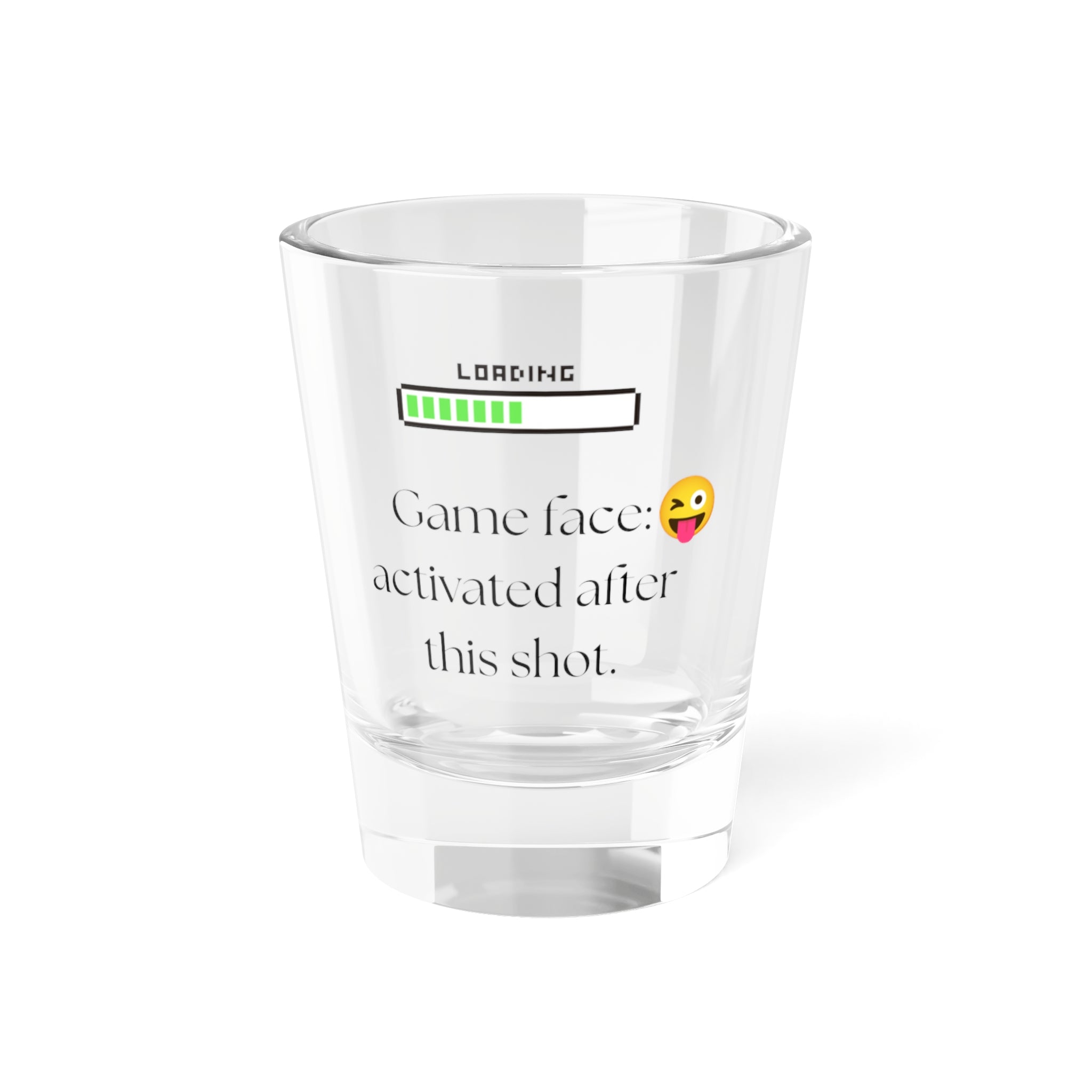 Fun Game Face Shot Glass, Partyware, Barware, Gift for Gamers, Drinking Game Accessory, Unique Collectible