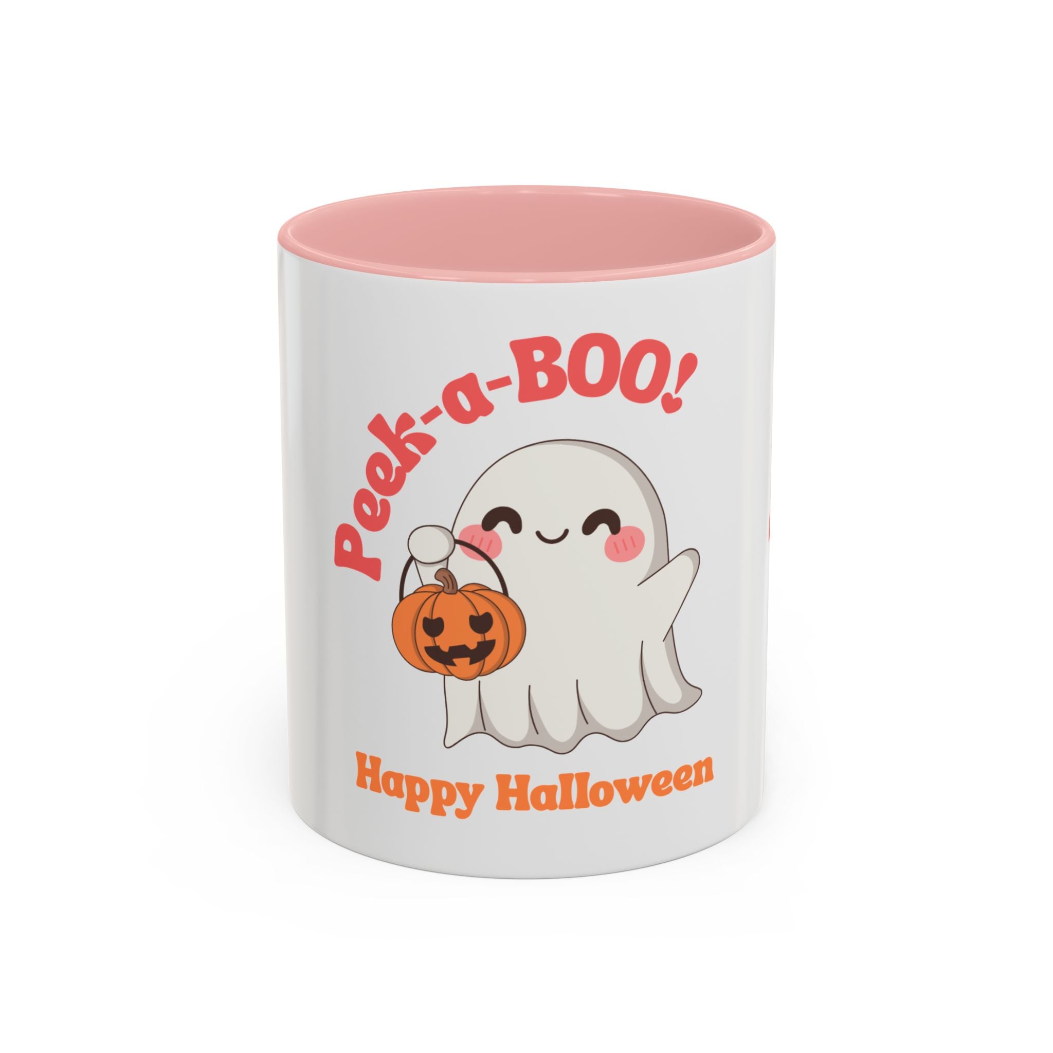 Halloween Ghost Coffee Mug - Peek-a-Boo Design, Spooky Drinkware, October Gift, Cute Mug for Coffee Lovers, Fall Decor