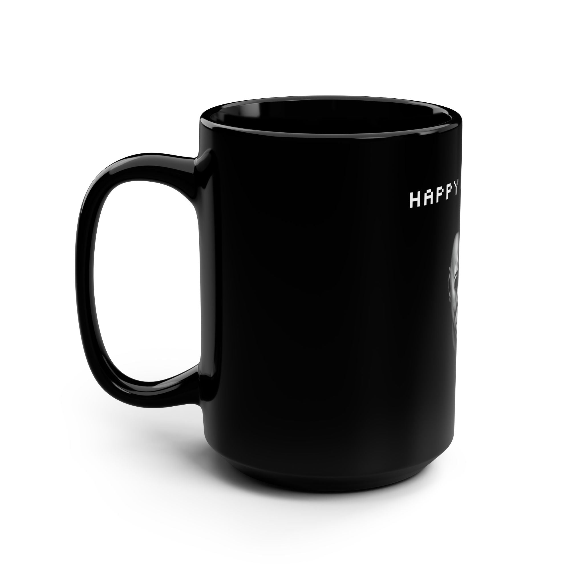 Michael Myers Halloween Themed Mug, Scary Coffee Cup, White Text, Spooky Gift, October Pumpkin Spice, Trick or Treat Drinkware