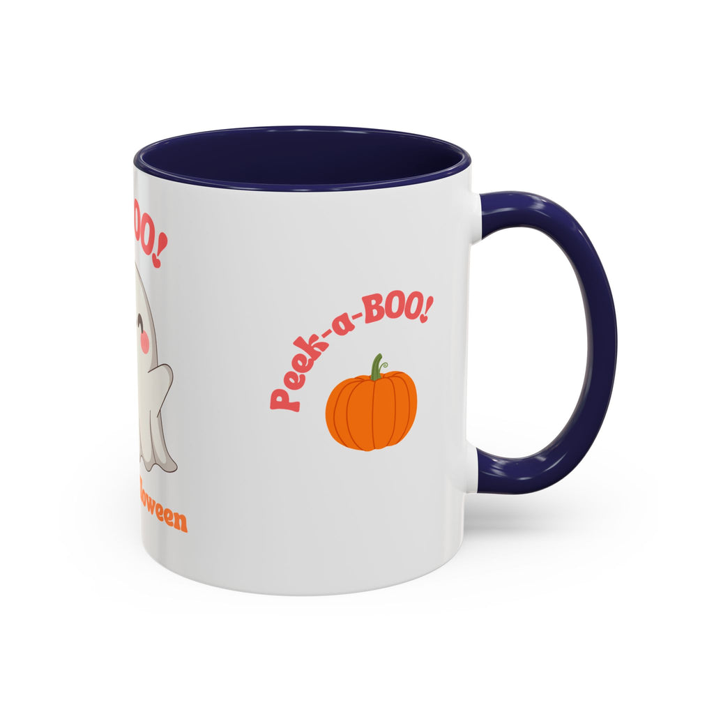 Halloween Ghost Coffee Mug - Peek-a-Boo Design, Spooky Drinkware, October Gift, Cute Mug for Coffee Lovers, Fall Decor