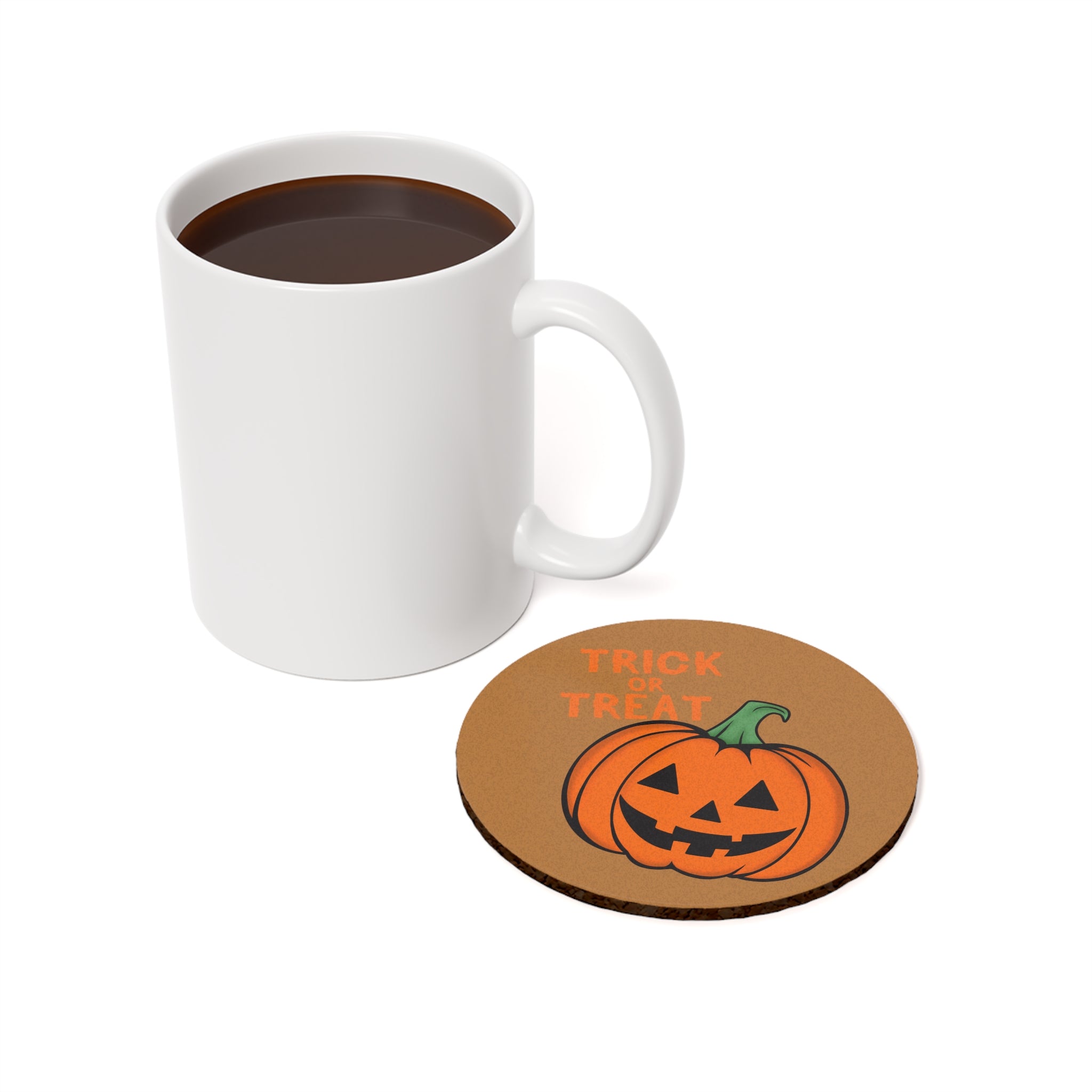Halloween Cork Back Coaster with Pumpkin Design, Trick or Treat Coasters for Fall Decor, Spooky Party Accessories, Gift for Halloween [...]