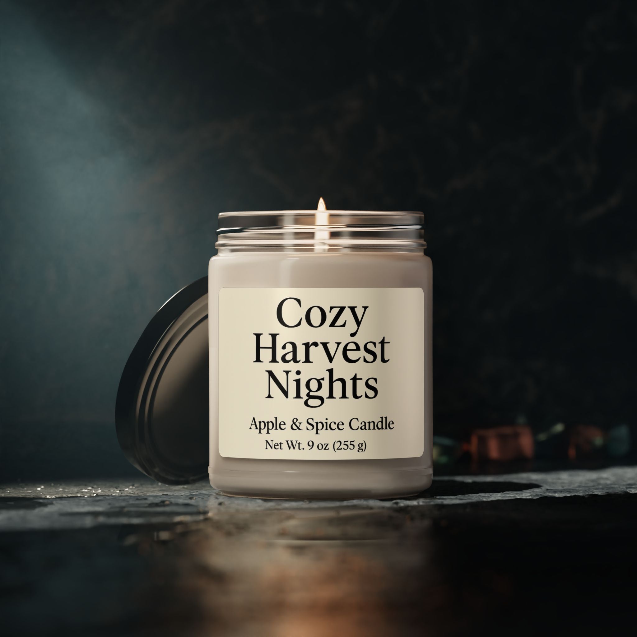 Cozy Harvest Nights Candle Apple & Spice Scented Soy Candle