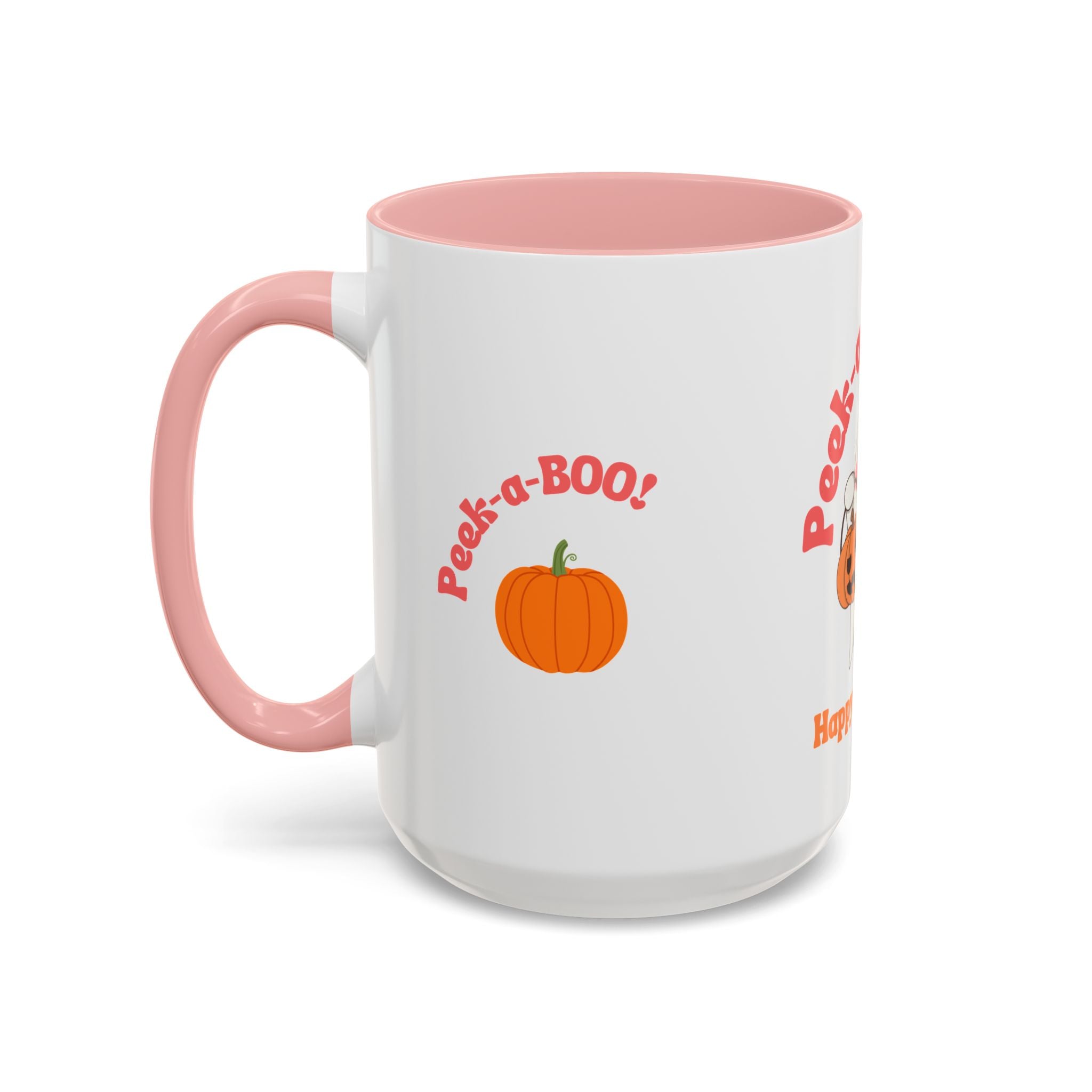 Halloween Ghost Coffee Mug - Peek-a-Boo Design, Spooky Drinkware, October Gift, Cute Mug for Coffee Lovers, Fall Decor