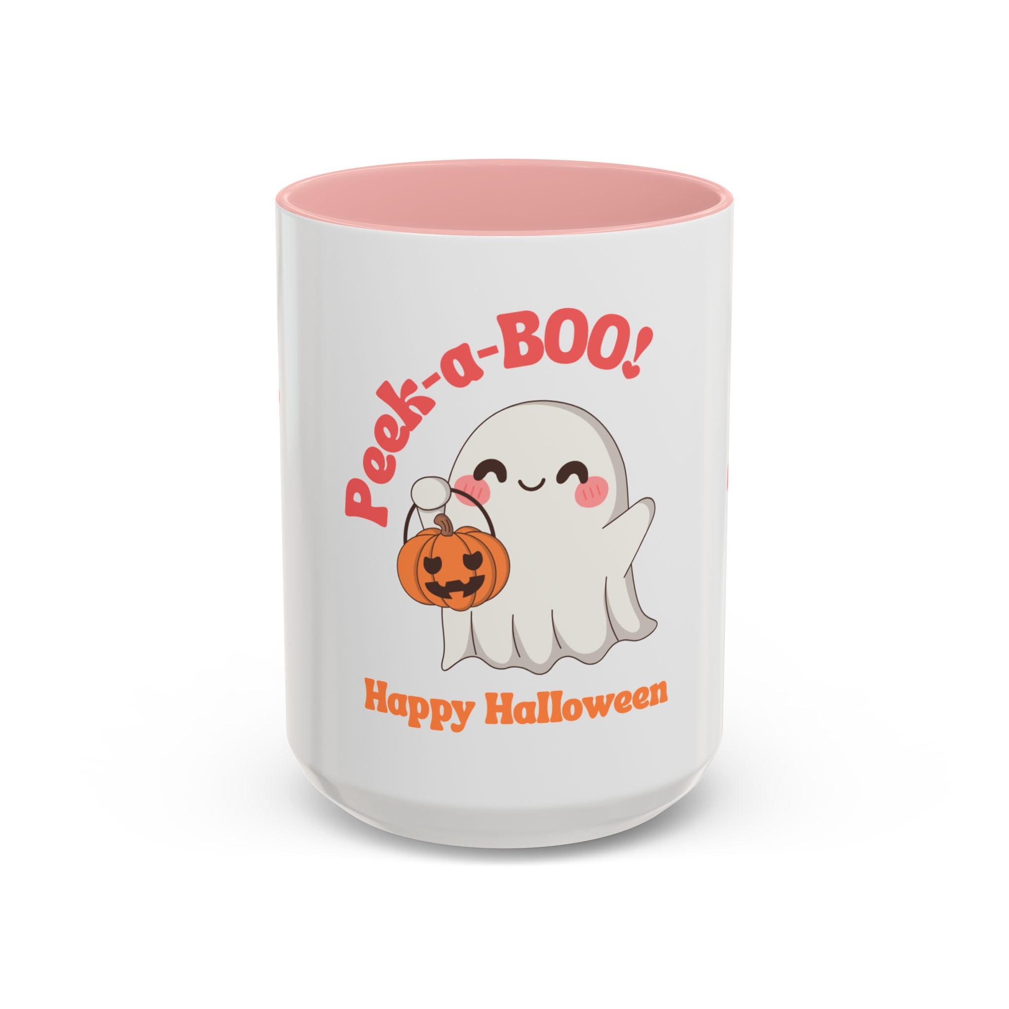 Halloween Ghost Coffee Mug - Peek-a-Boo Design, Spooky Drinkware, October Gift, Cute Mug for Coffee Lovers, Fall Decor