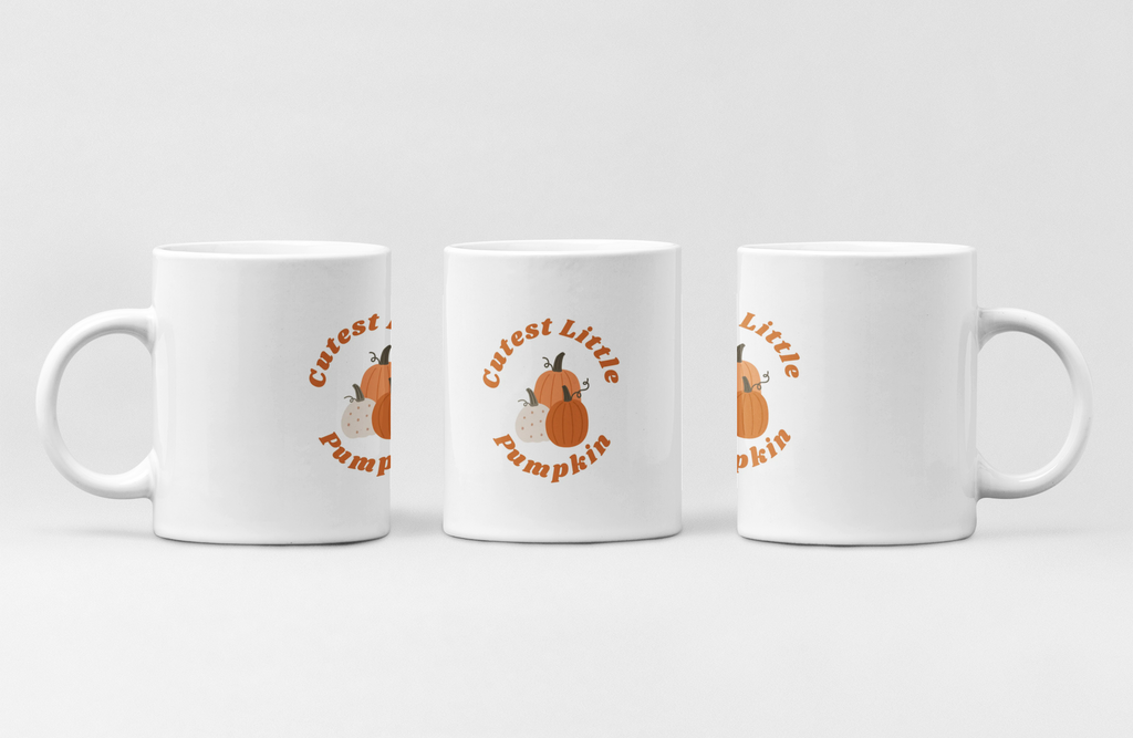 Cute Pumpkin Mug for Fall, Seasonal Coffee Mug, Best Halloween Gift, Cute Little Pumpkin Design, Autumn Decor, Cozy Home Mug