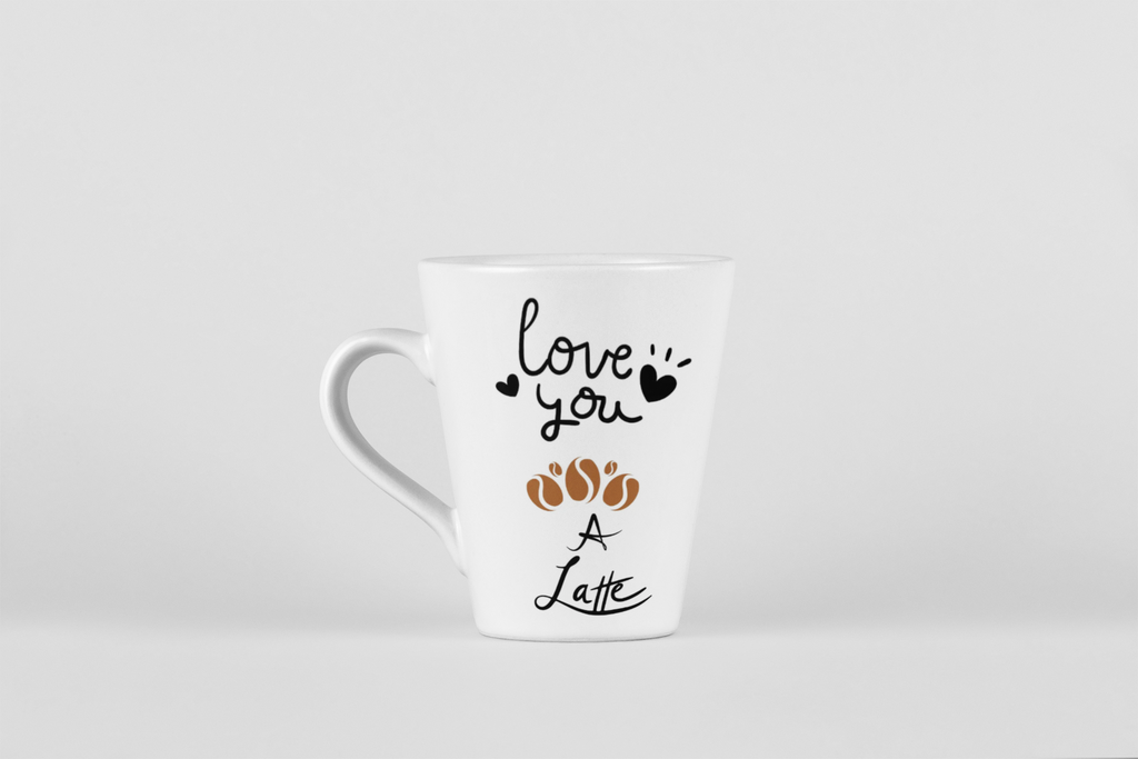 Love You A Latte Mug | Cute Coffee Cup for Coffee Lovers, Gift for Her, Valentine's Day, Anniversary, Friends, Home Decor