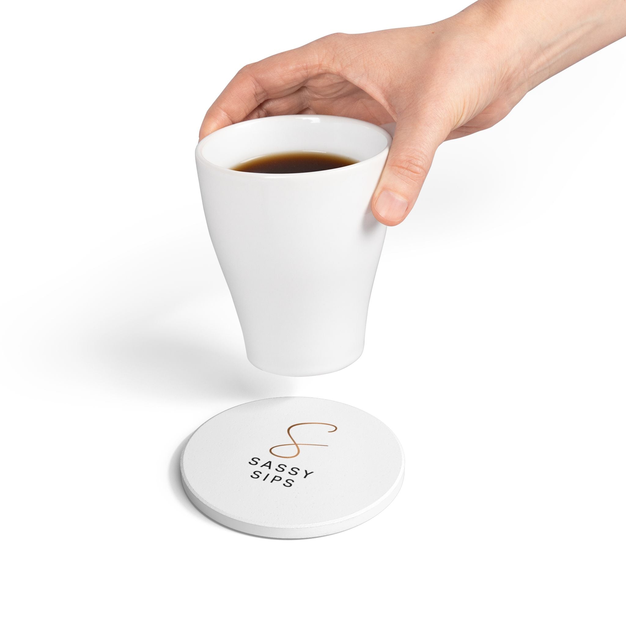 Chic Ceramic Coaster Set for Stylish Sips, Modern Home Decor, Drinkware Protection, Gift for Friends, Barware Essentials