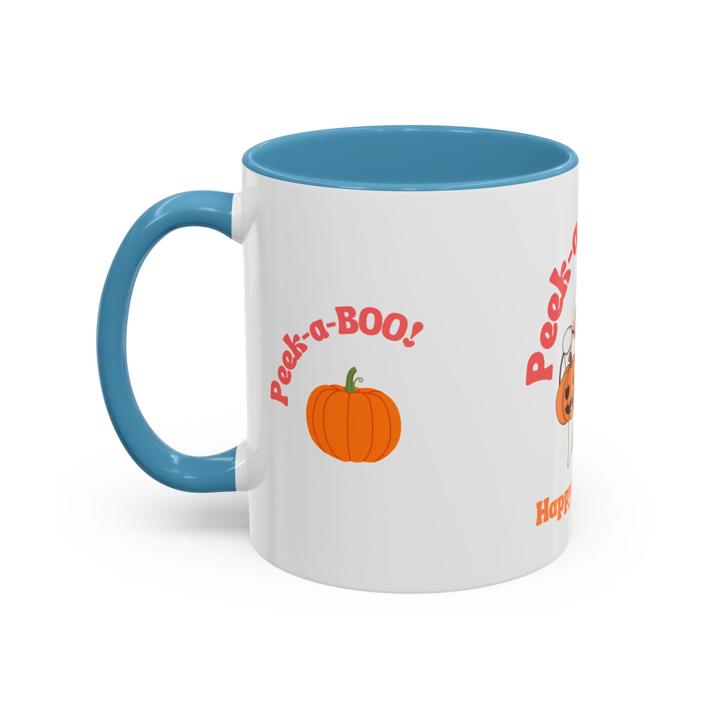 Halloween Ghost Coffee Mug - Peek-a-Boo Design, Spooky Drinkware, October Gift, Cute Mug for Coffee Lovers, Fall Decor