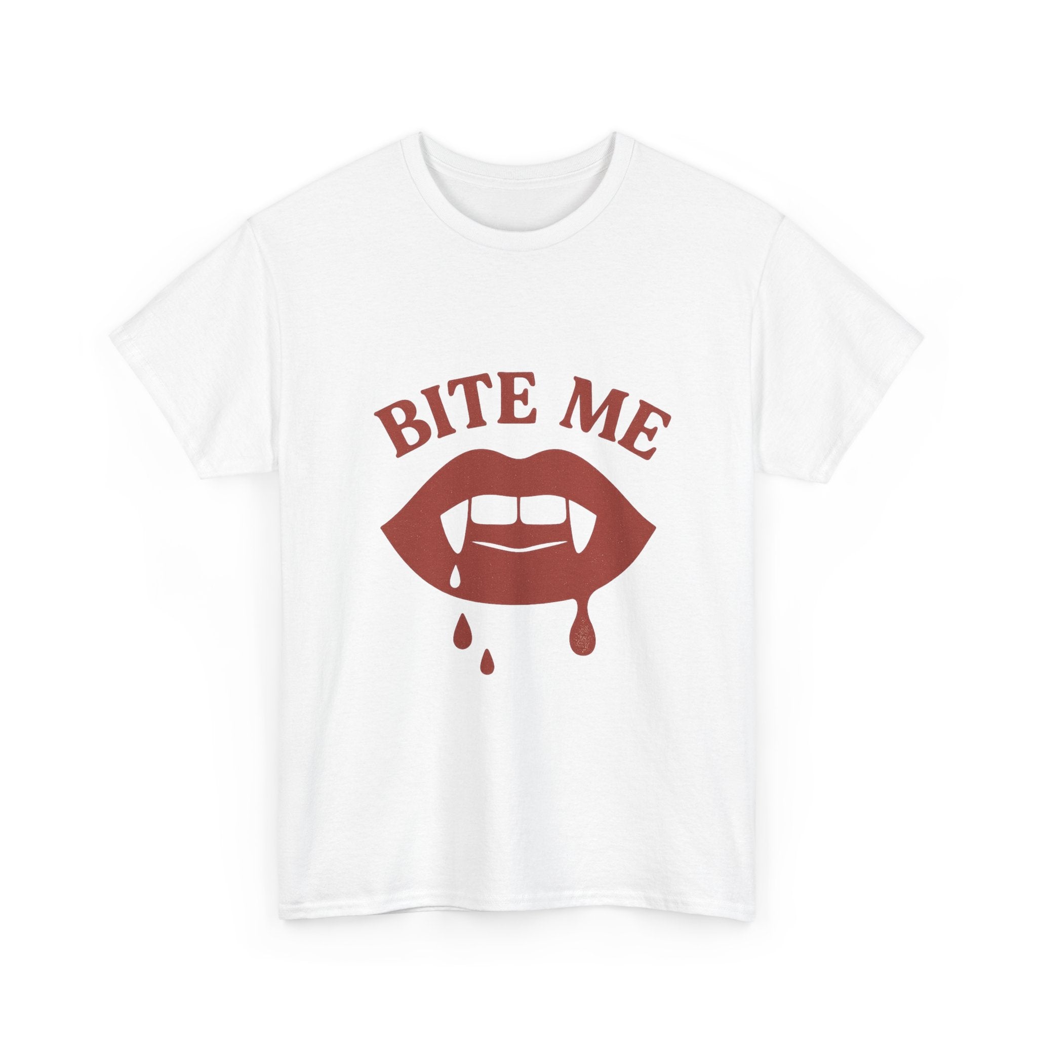 Bite Me  Cotton Tee -  Halloween, Casual Wear, Gift for Friends, Tee for Parties, Vampire Theme