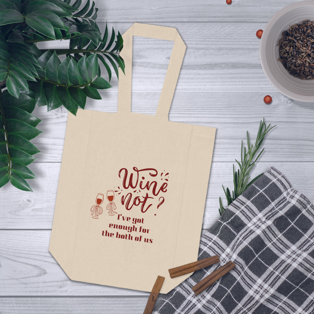Double Wine Tote Bag - Perfect for Picnics, Parties, Gift for Wine Lovers, Wine Night, Unique Wedding Favor
