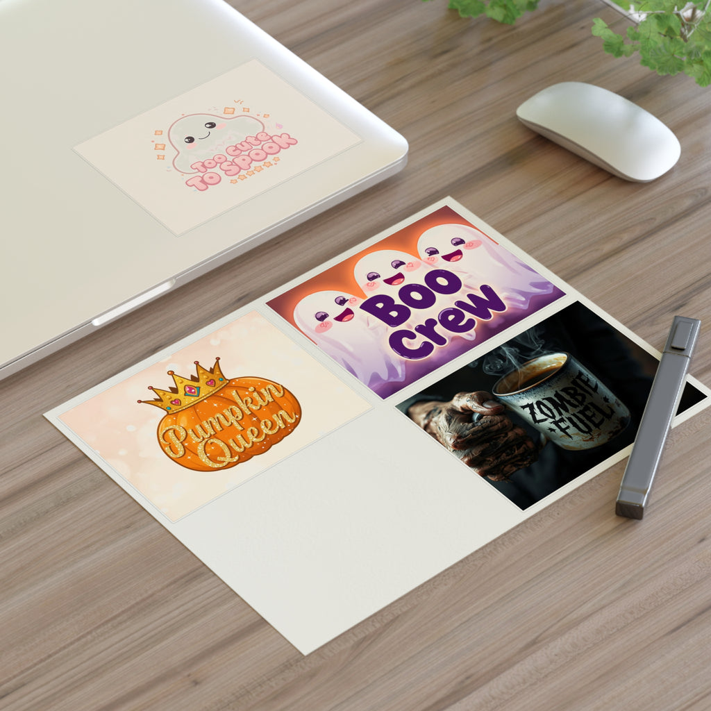 Halloween Sticker Sheets, Cute Ghost Stickers, Boo Crew Decor, Pumpkin Queen Art, Ghoul Fuel Party Decor, Witch's Brew Fun