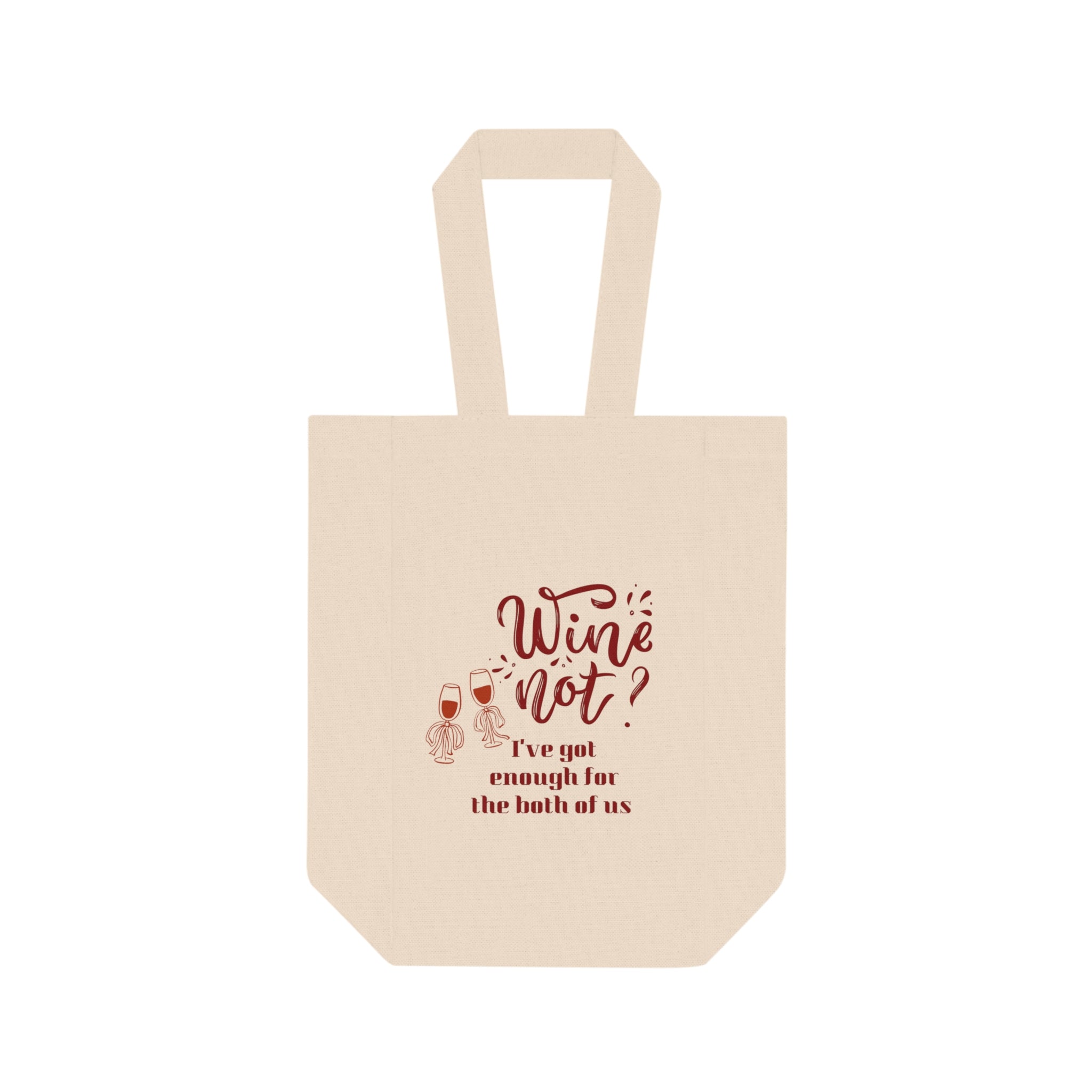 Double Wine Tote Bag - Perfect for Picnics, Parties, Gift for Wine Lovers, Wine Night, Unique Wedding Favor