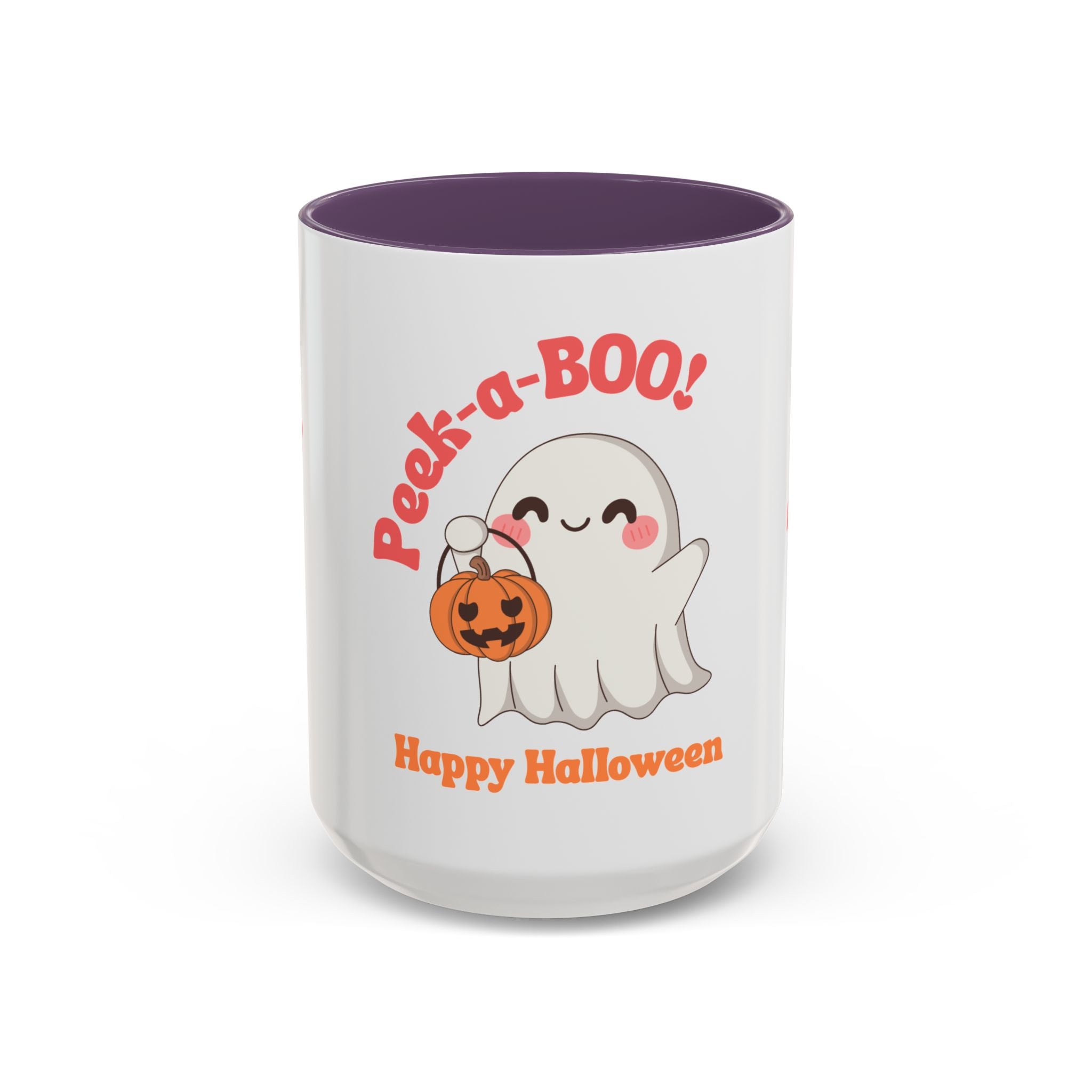 Halloween Ghost Coffee Mug - Peek-a-Boo Design, Spooky Drinkware, October Gift, Cute Mug for Coffee Lovers, Fall Decor