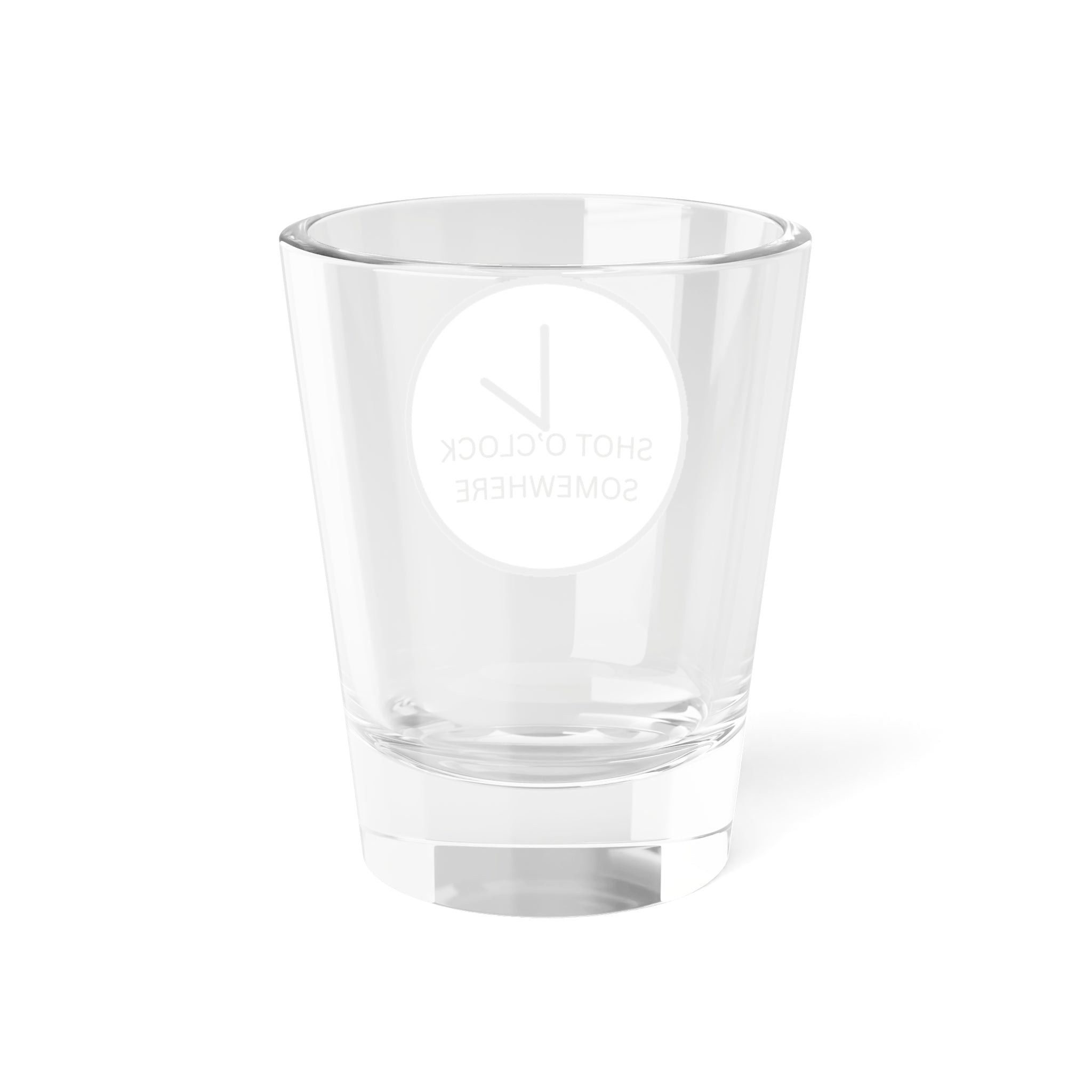 Shot Glass, 1.5oz "Shot O'Clock Somewhere" | Fun Party Favor, Gift for Friends, Home Bar Decor, Cocktail Lover's Essential
