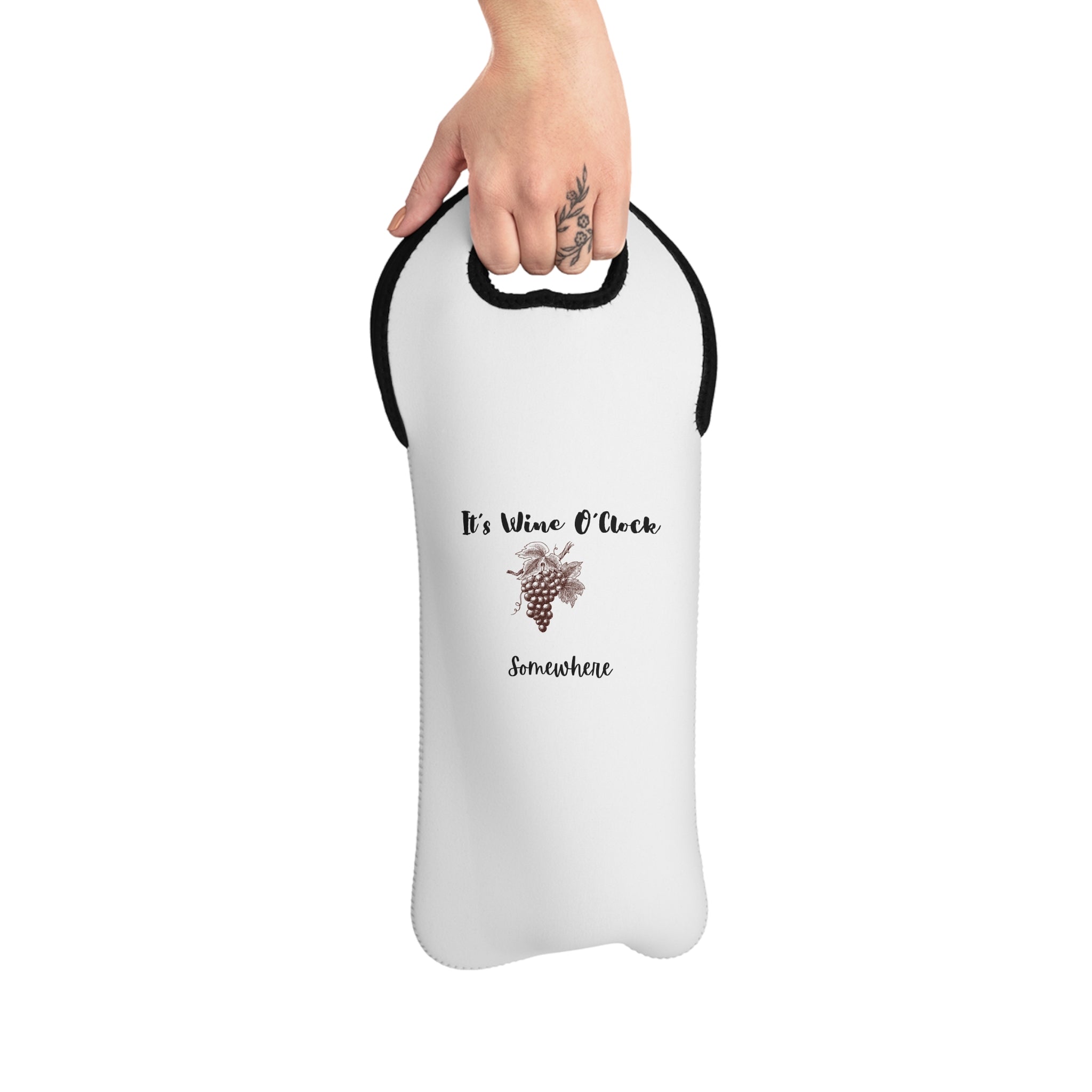 Wine Tote Bag with Grapes Design - Perfect for Wine Lovers, Gifts for Hostess, Wine Accessories, Elegant Storage, Party Essentials