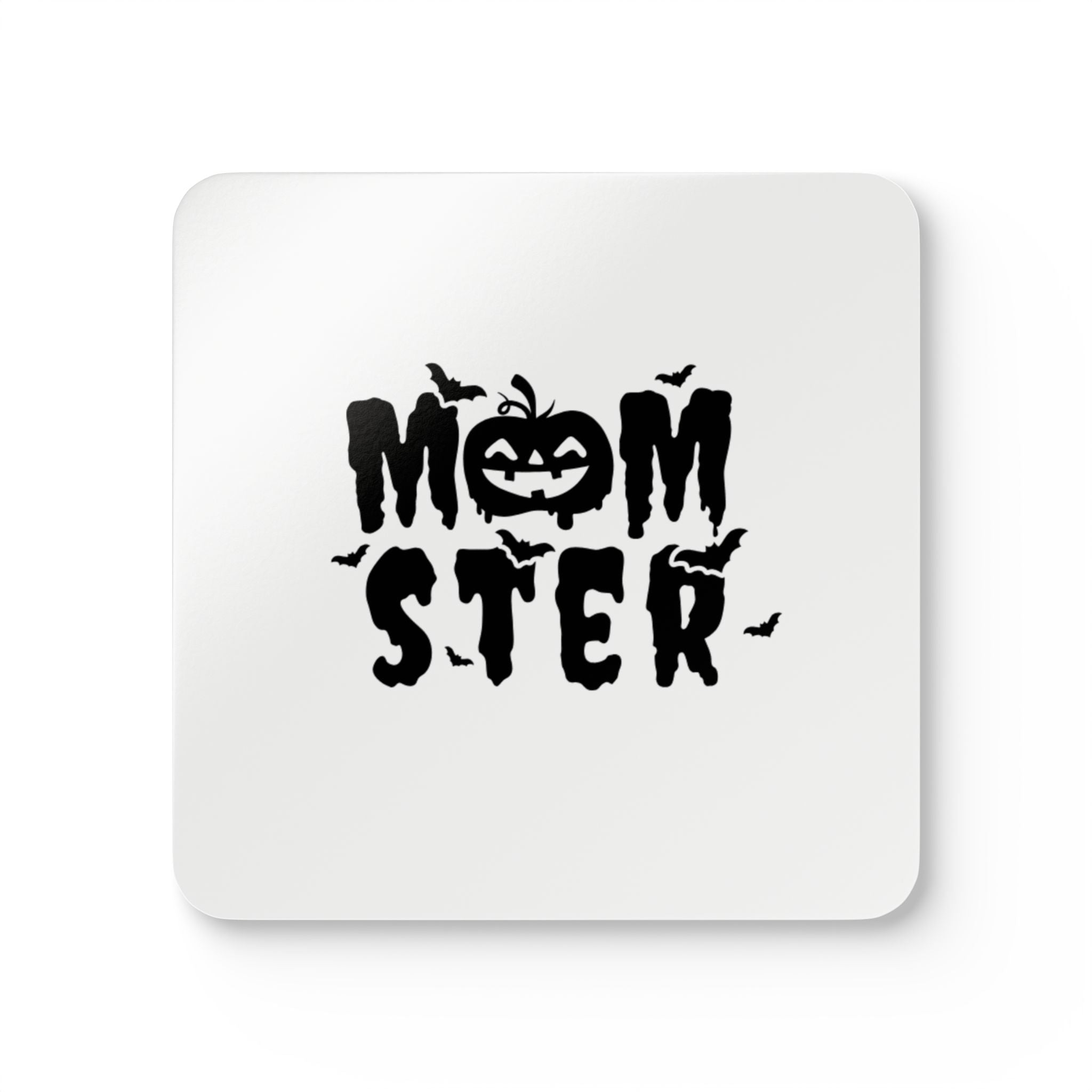 Halloween Corkwood Coaster Set, Seasonal Drink Coasters, Moomster Decor, Fun Home Gift, Spooky Tableware