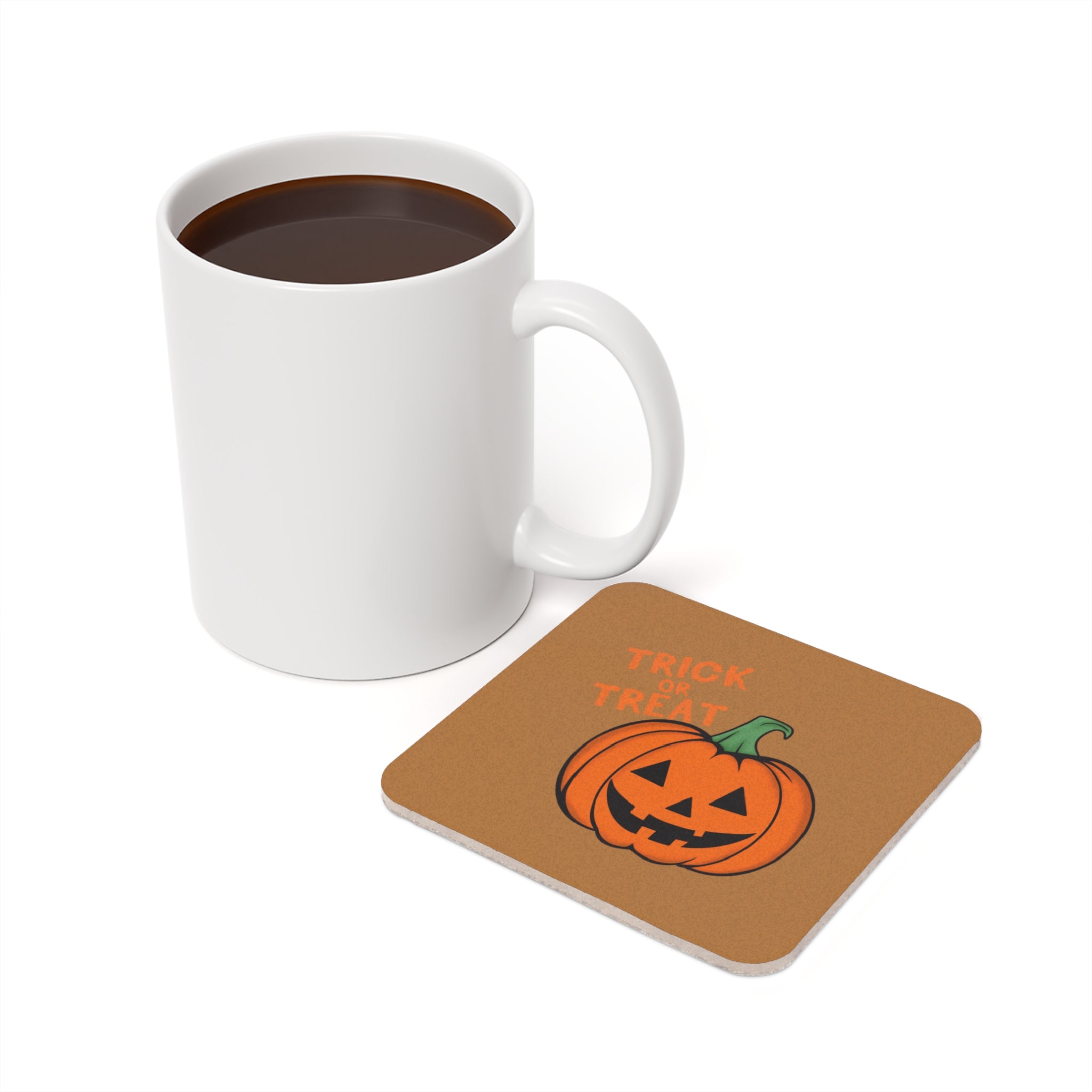 Halloween Cork Back Coaster with Pumpkin Design, Trick or Treat Coasters for Fall Decor, Spooky Party Accessories, Gift for Halloween [...]