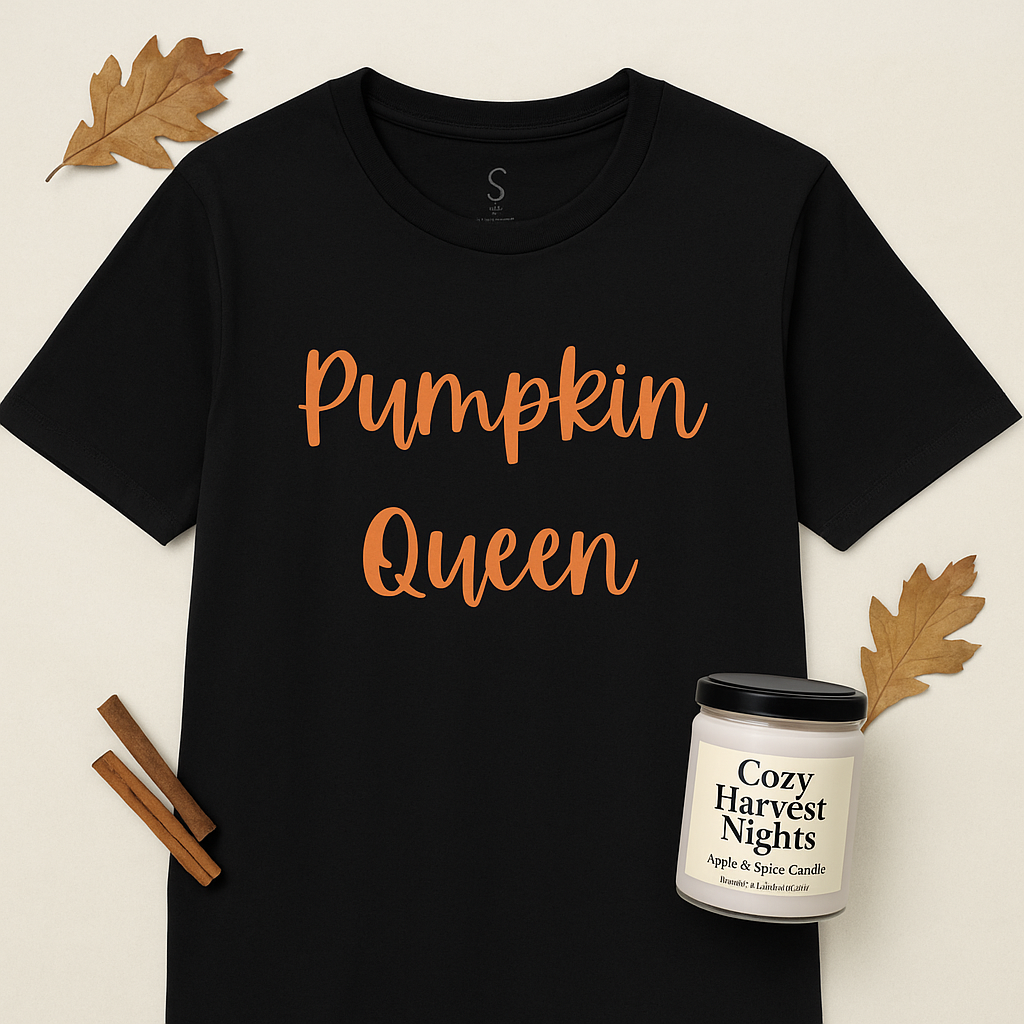 Pumpkin Queen Starter Pack | Fall Shirt + Candle Set