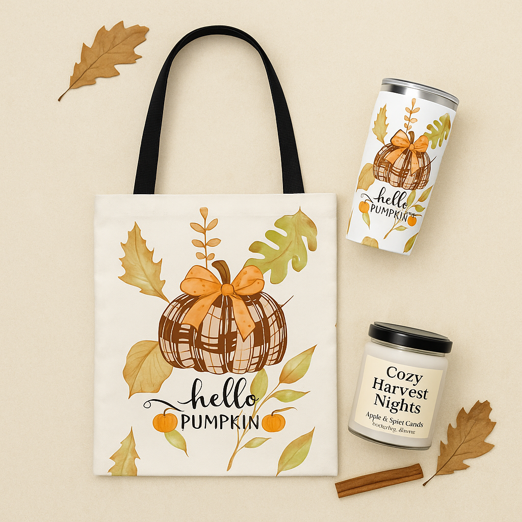 Autumn Glow Set |Tote + Tumbler + Candle Set